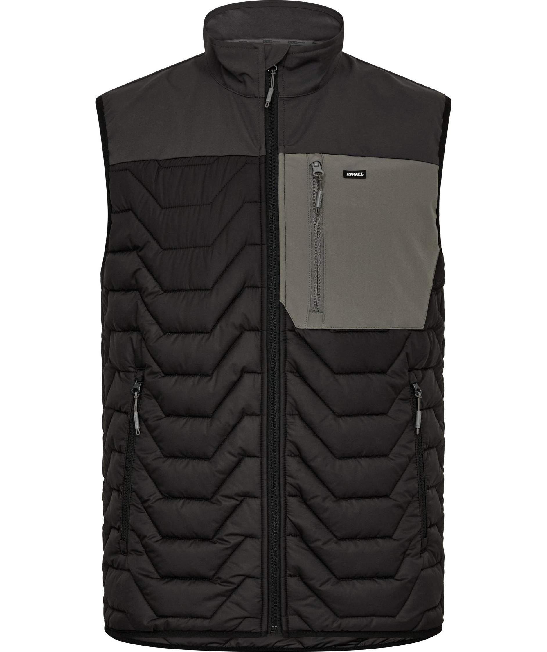 Engel Entire vattert vest, Black/Anthracite Grey, Black/Anthracite Grey, swatch