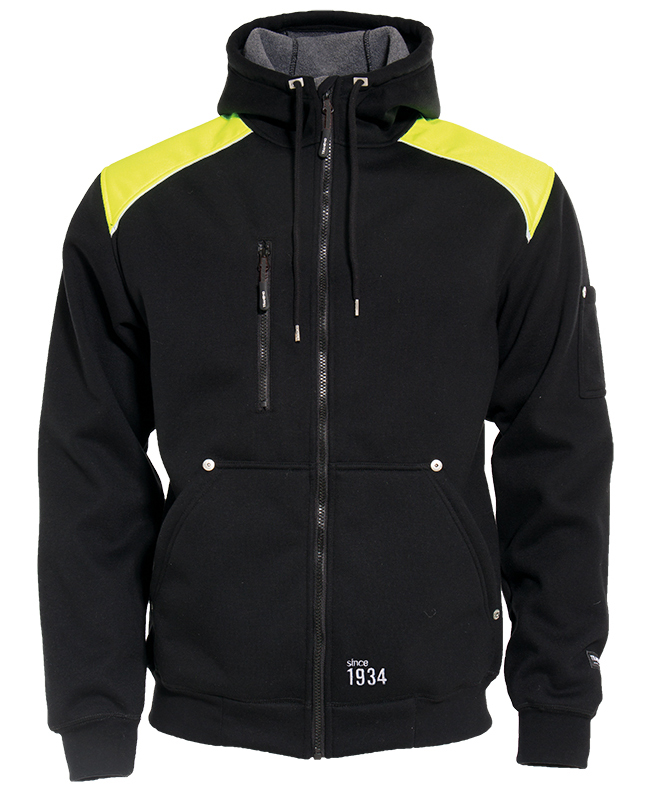 Tranemo hoodie, Black/Yellow, large image number 2