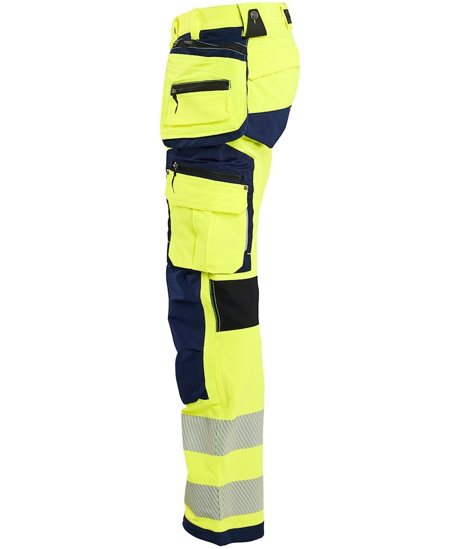 Bl&aring;kl&auml;der craftsman trousers full stretch, Hi-vis yellow/Marine blue, large image number 3