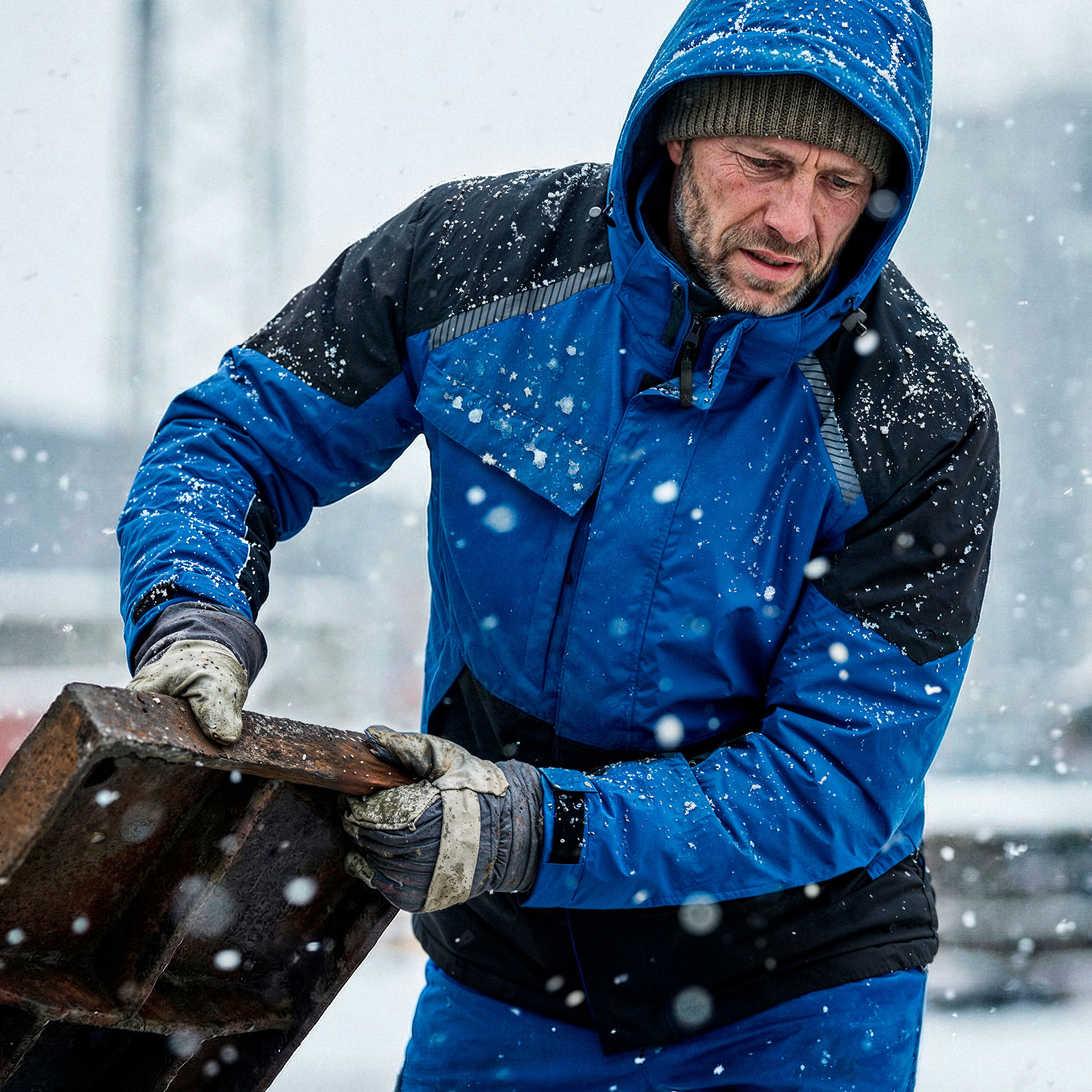 ELKA Working Xtreme vinterjacka full stretch, Kunglig-Bl&aring;/Svart, large image number 3