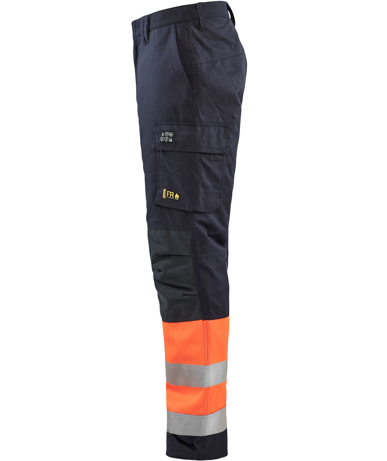 Bl&aring;kl&auml;der Multinorm vinterbukser, Marine/Hi-Vis Orange, large image number 2