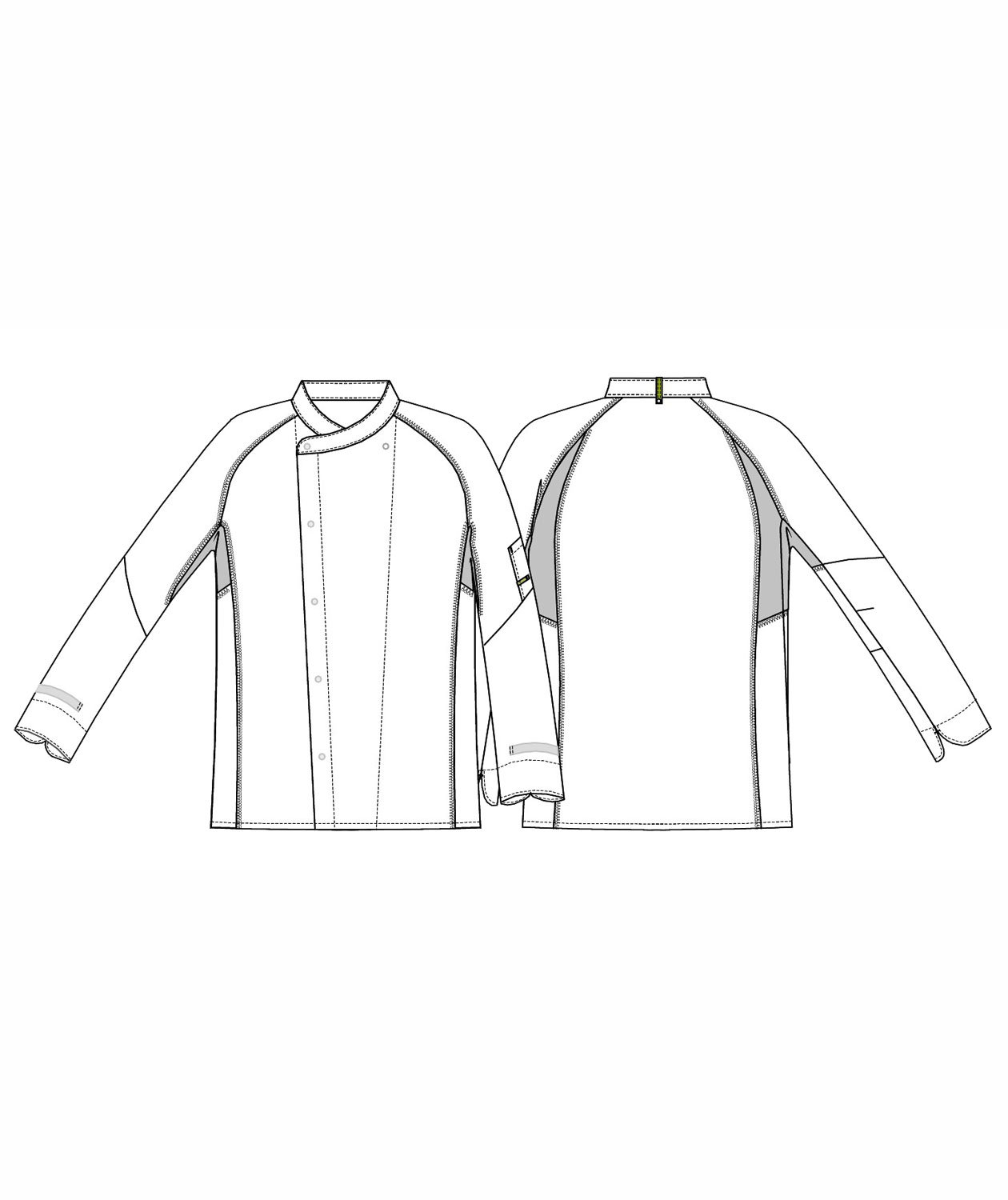 Kentaur chefs jacket, Black/Lime Green, large image number 2