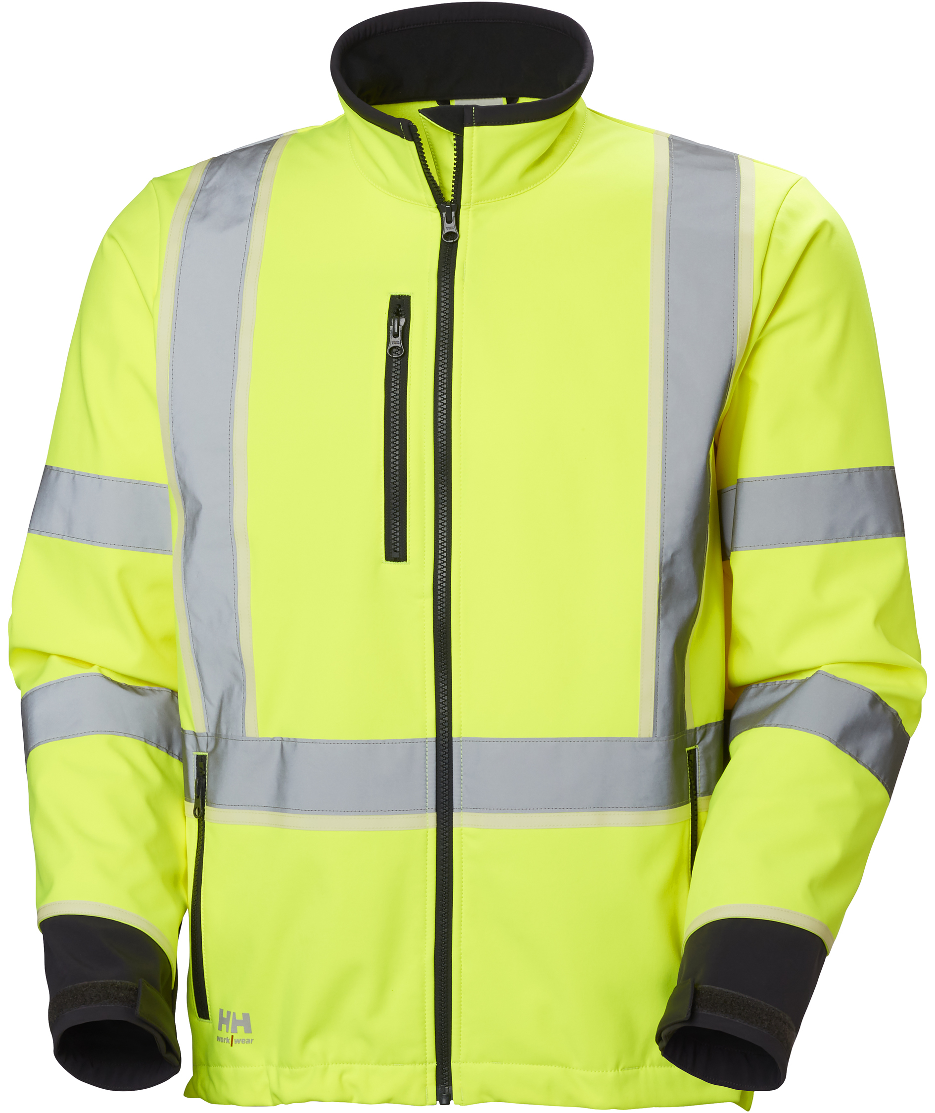 Helly Hansen UC-ME softshelljakke, Hi-vis Gul/Ebony