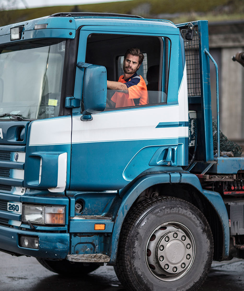 YOU Bor&aring;s synlighets polo T-skjorte, Safety orange, large image number 1