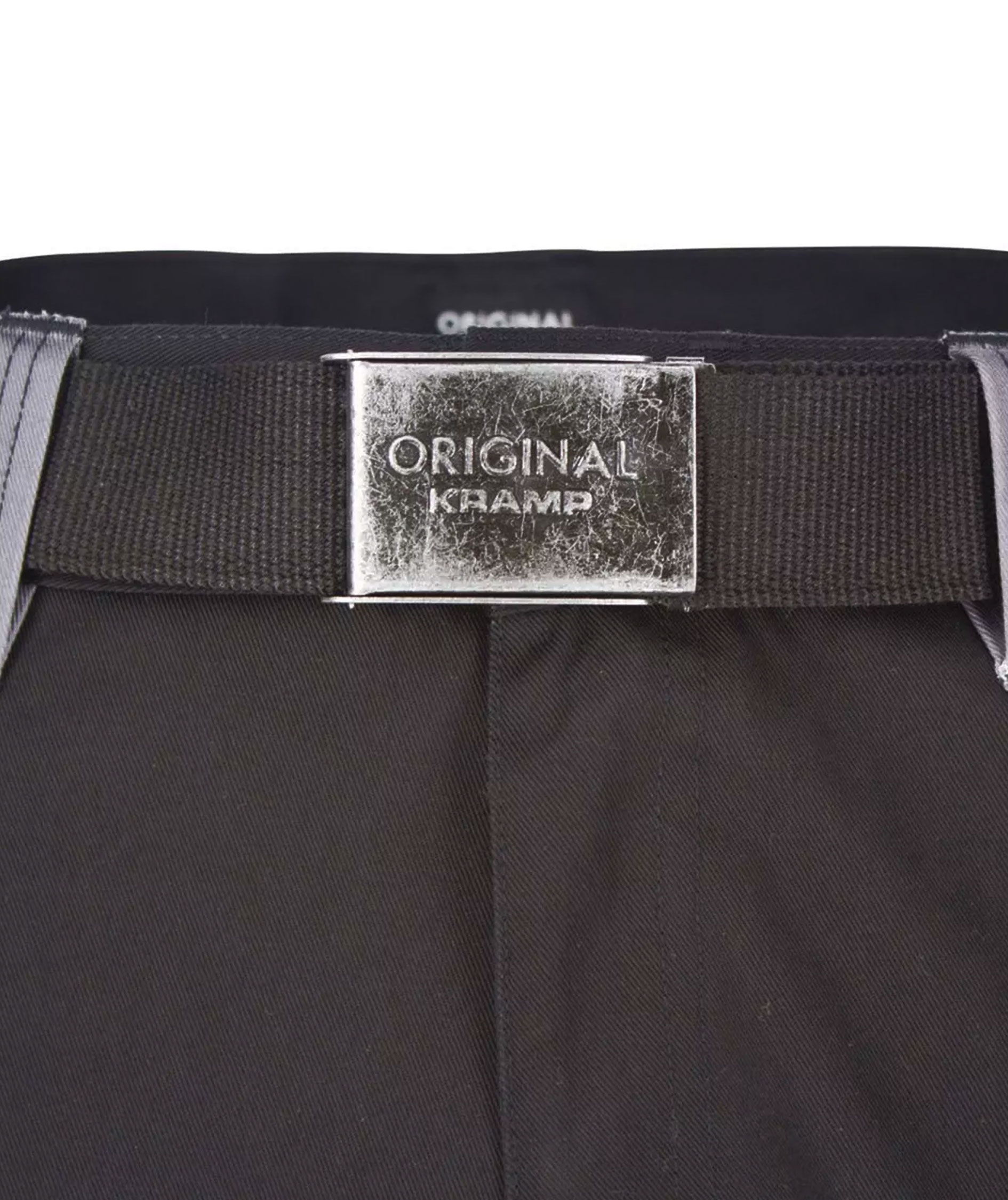 Kramp Original arbeidsbukse med belte, Svart/Gr&aring;, large image number 2