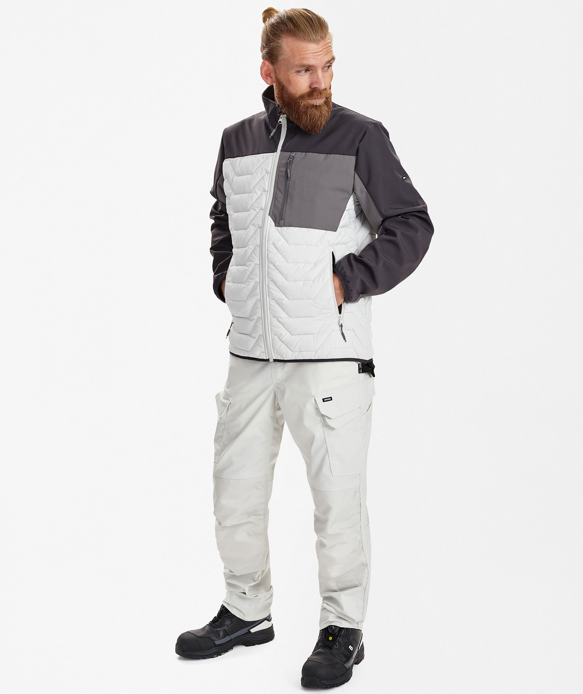 Engel Entire hybridjacka, Bone White/Anthracite Grey, large image number 2