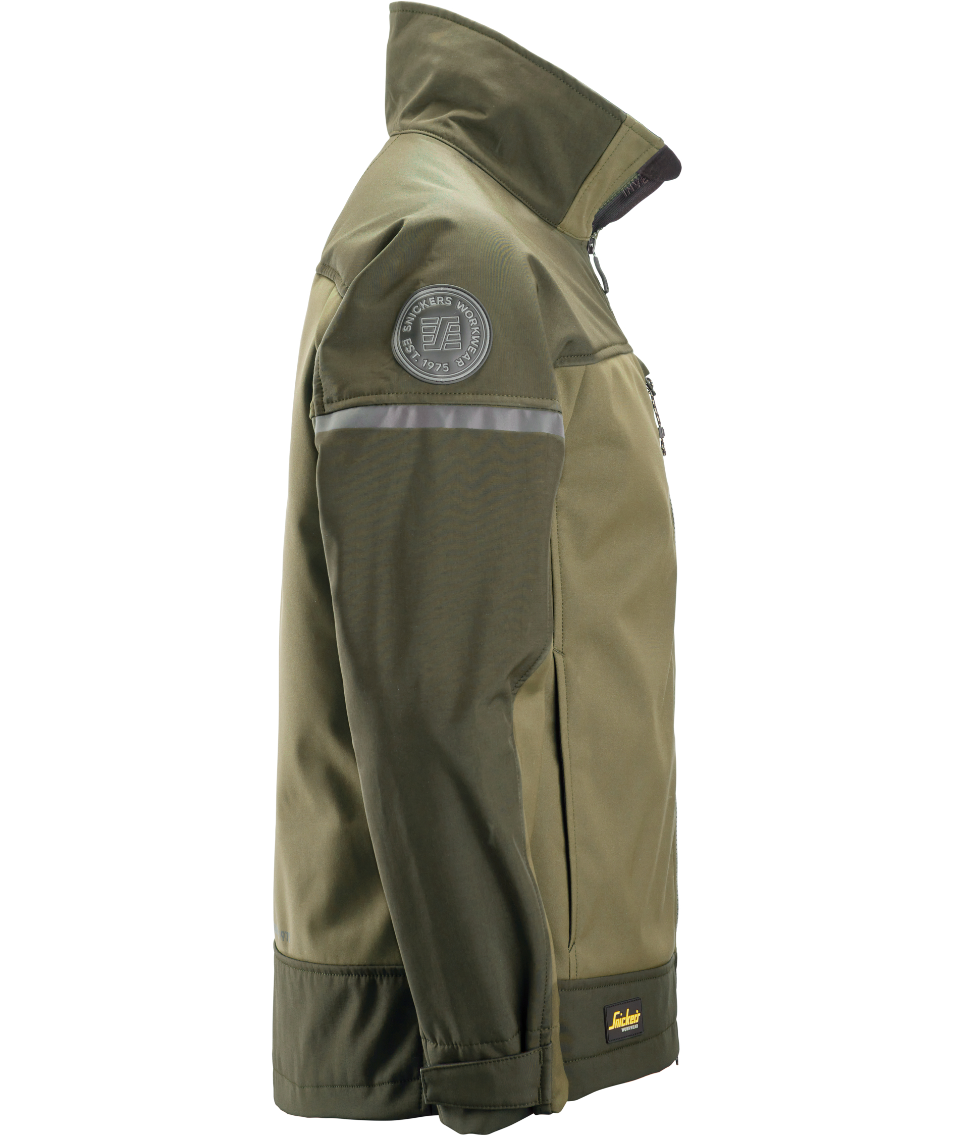 Snickers AllroundWork softshelljakke 1216, Khaki Green/Dark Khaki Green, large image number 2