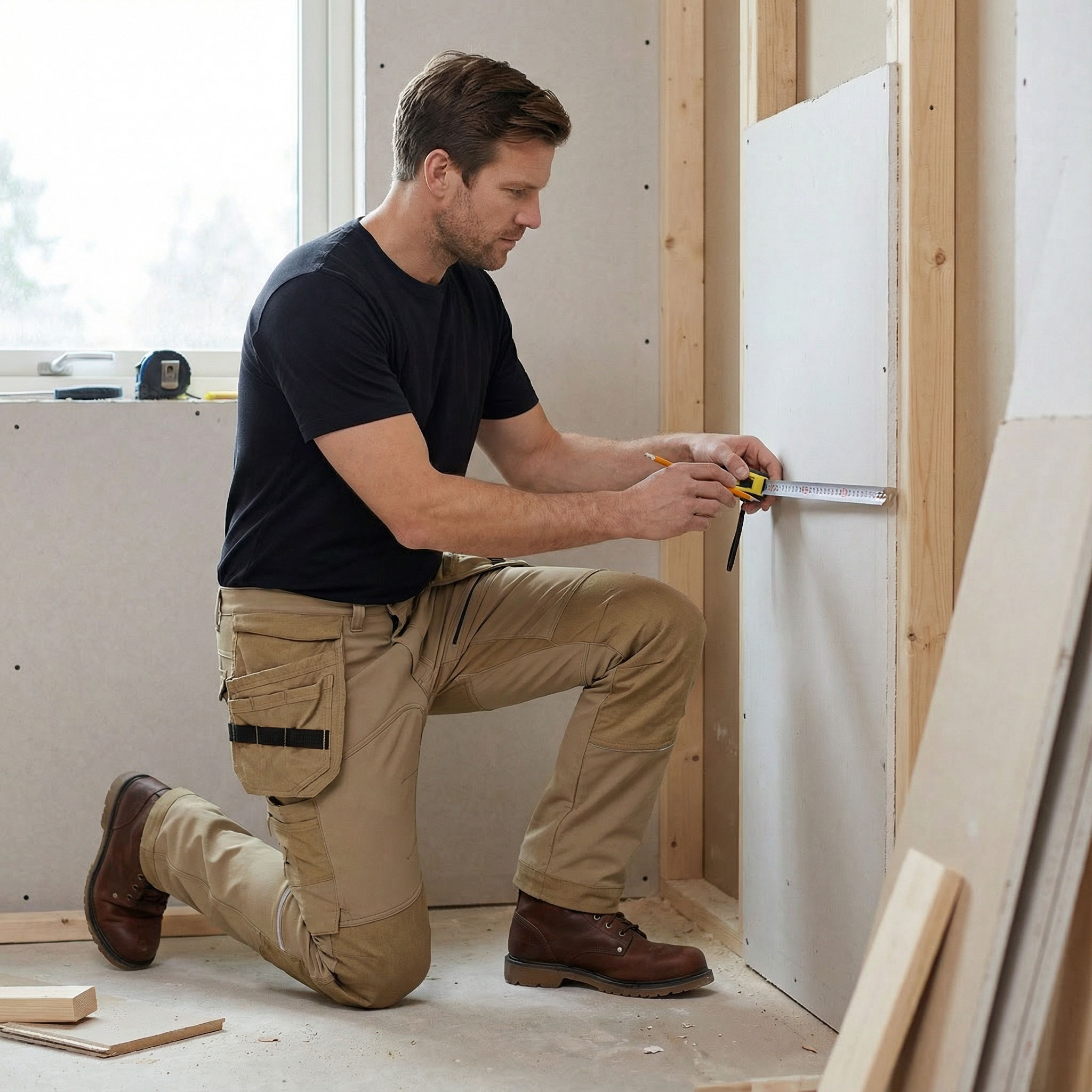 Kansas Evolve craftsman trousers Full stretch, Khaki