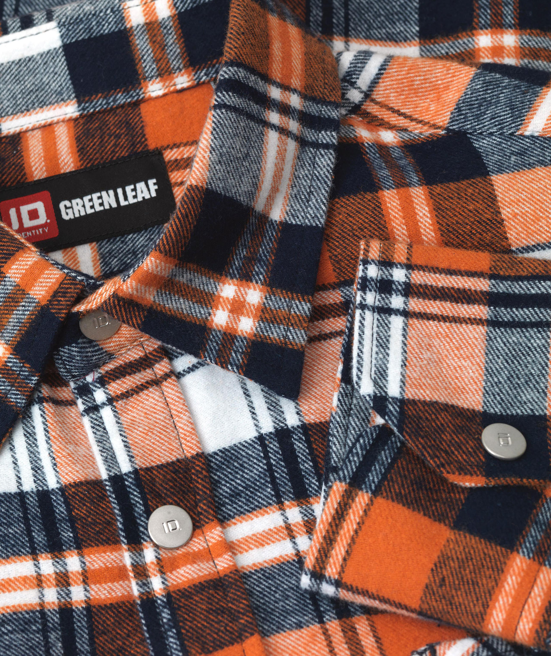 ID Green Leaf flanellskjorta, Orange, large image number 6