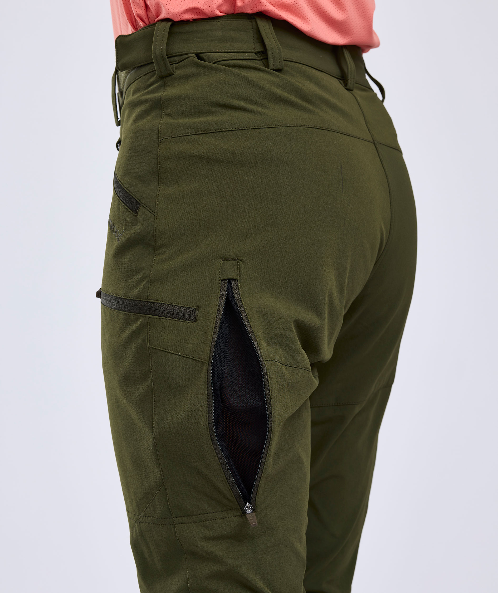 Pinewood&nbsp;Abisko Light damebukser, Mossgreen/Mossgreen, large image number 4