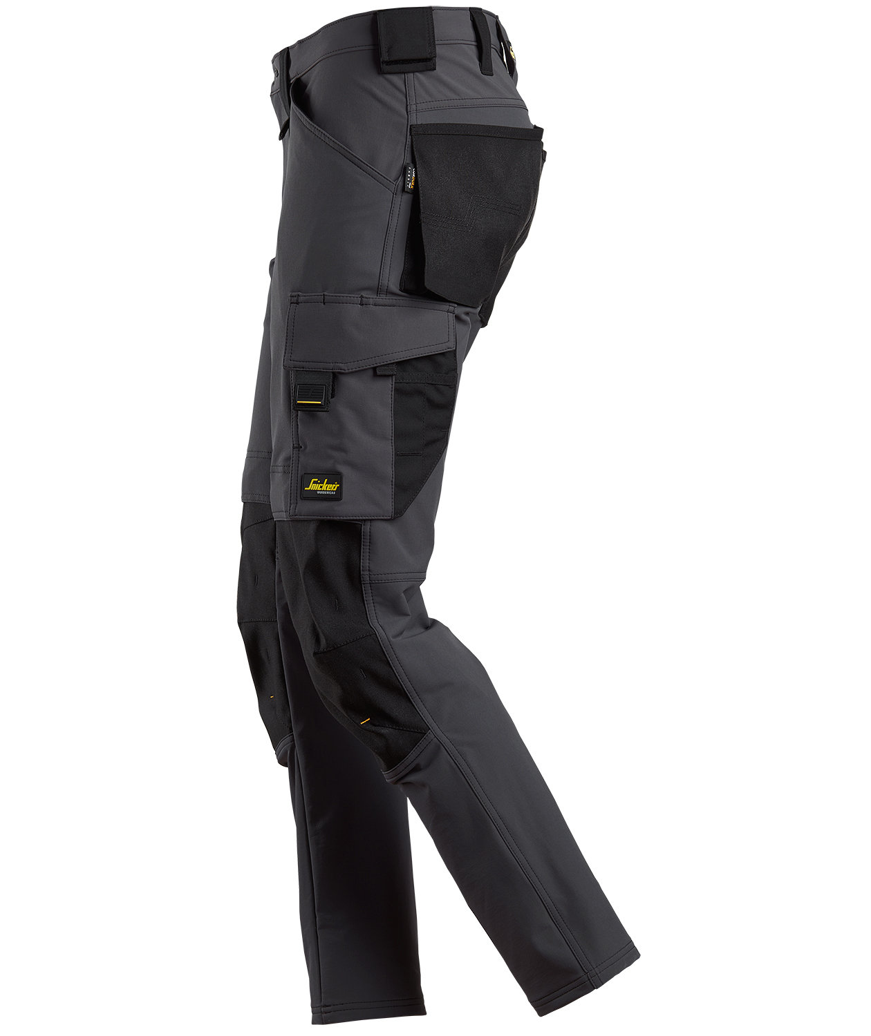 Snickers AllroundWork arbejdsbukser 6371 full stretch, St&aring;lgr&aring;/Sort, large image number 3