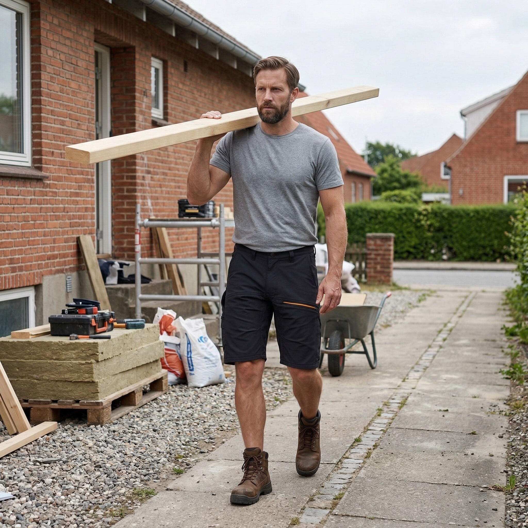 Kansas Evolve craftsman work shorts Full stretch, Black