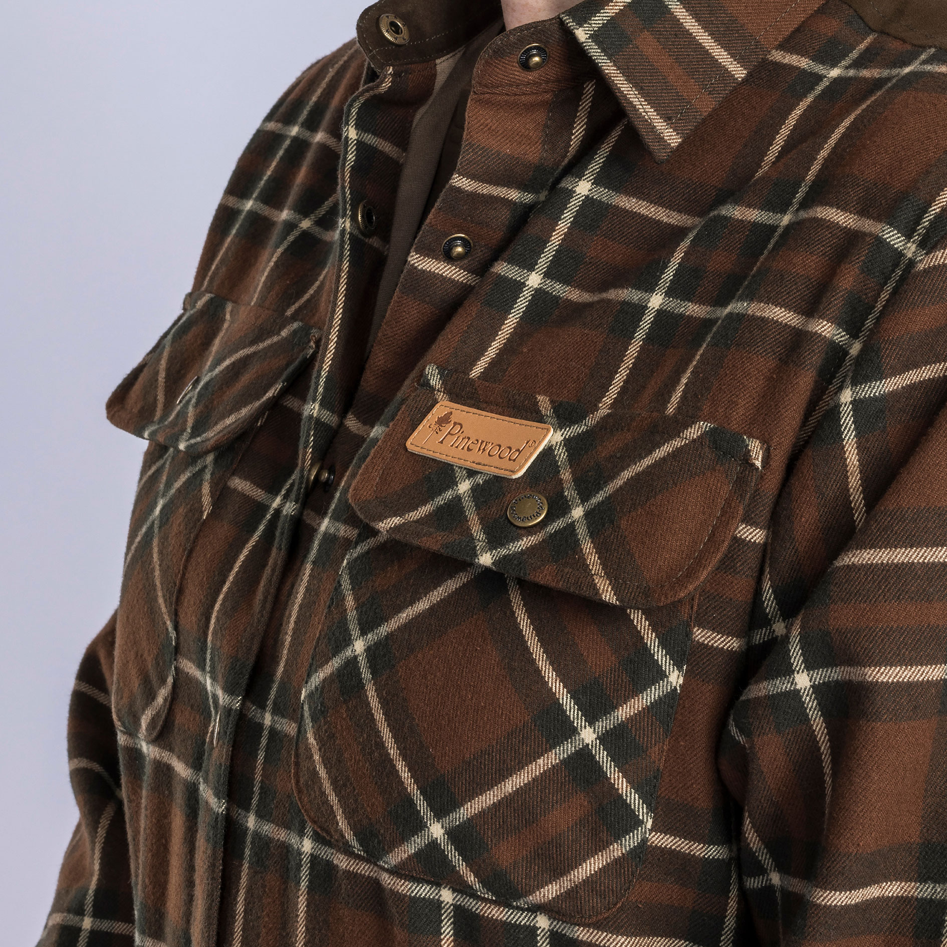 Pinewood Douglas dame flannelskjorte, Nougat/Beige, large image number 4