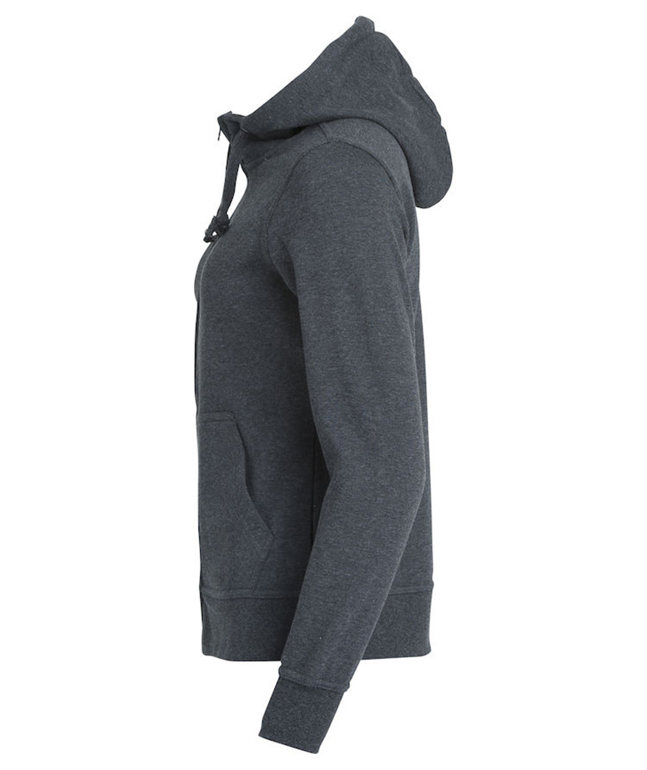 Clique Basic Hoody Zip women's hoodie, Antracit Melange, large image number 2