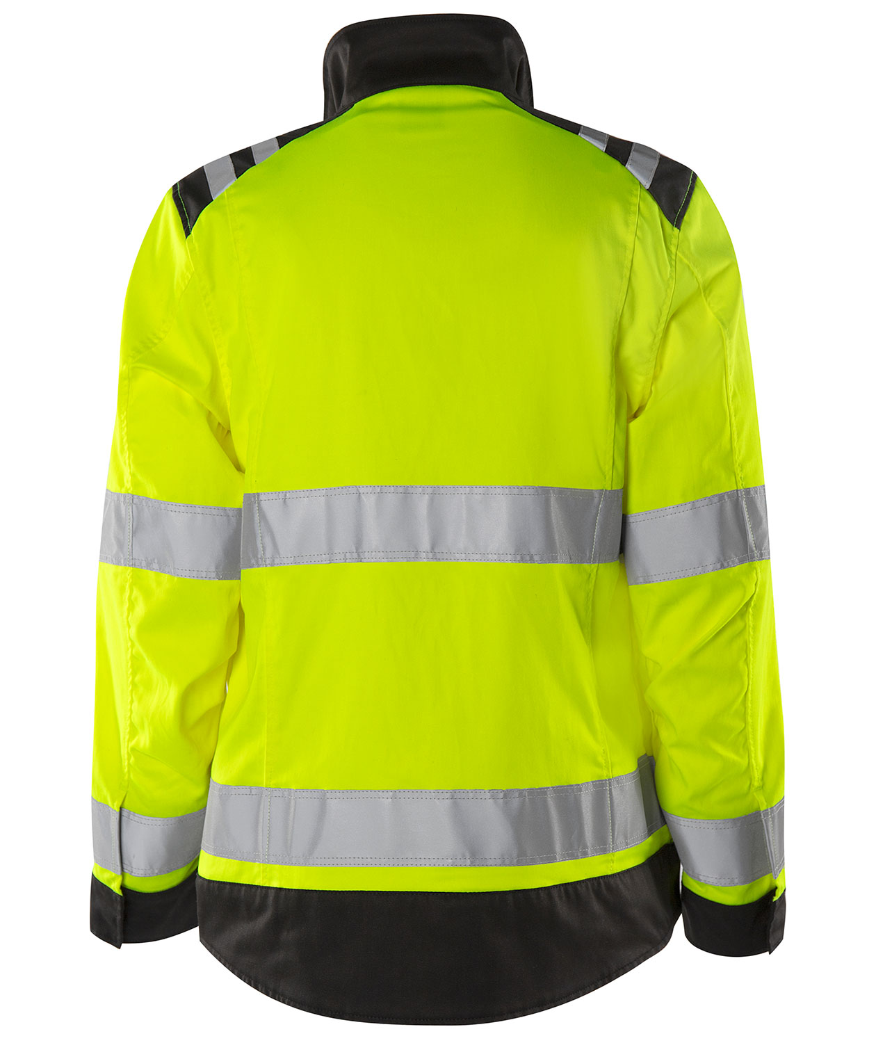 Fristads Green dame arbeidsjakke 4067 GPLU, Hi-vis Gul/Svart, large image number 2
