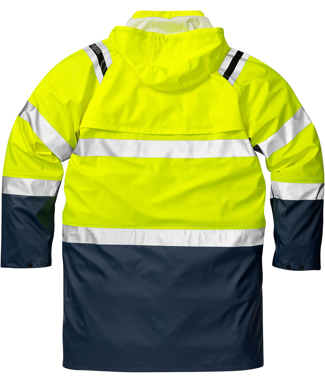 Fristads regnfrakke 4634, Hi-Vis gul/marine