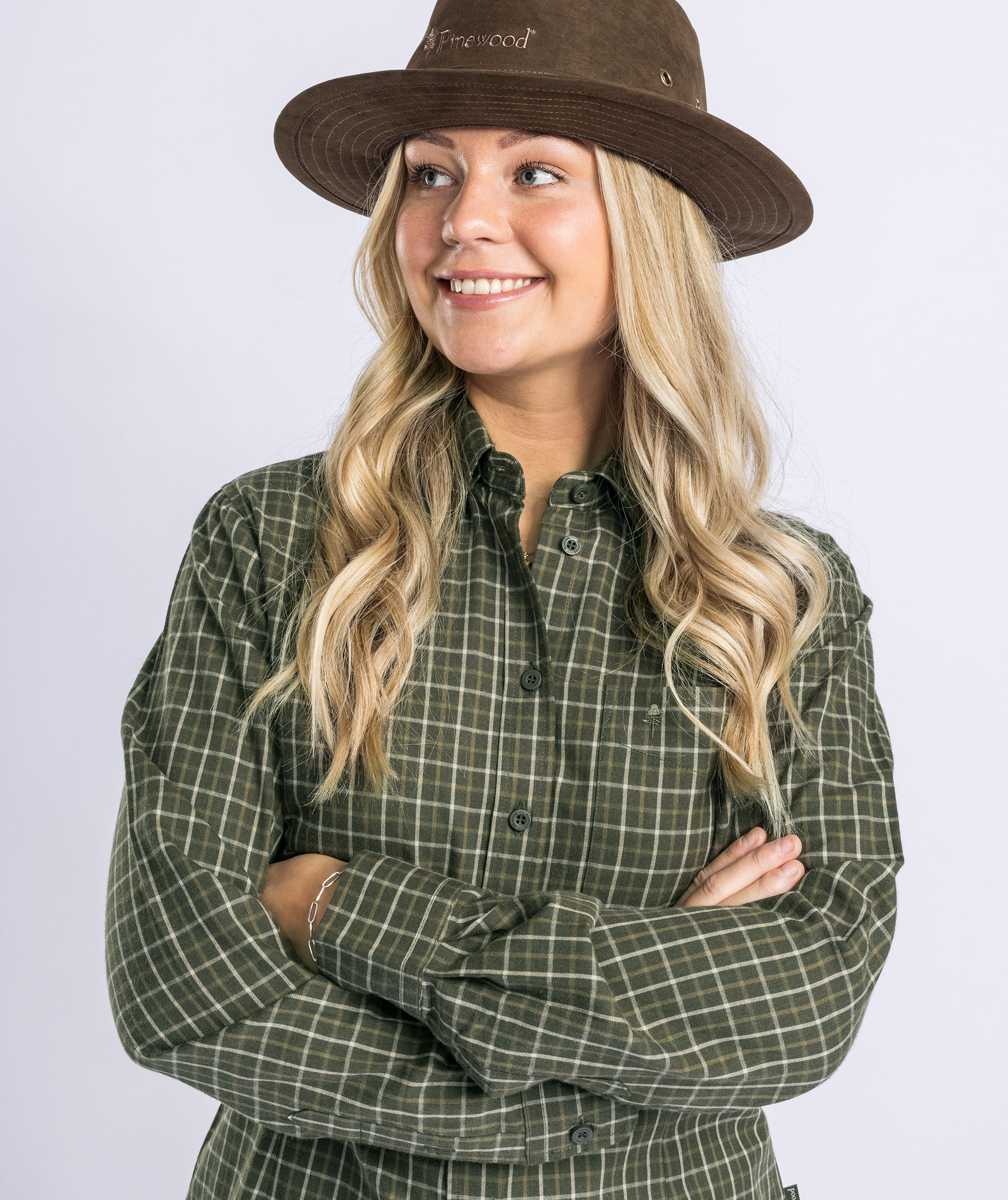 Pinewood Nydala Grouse dameskjorte, Moss green, large image number 1