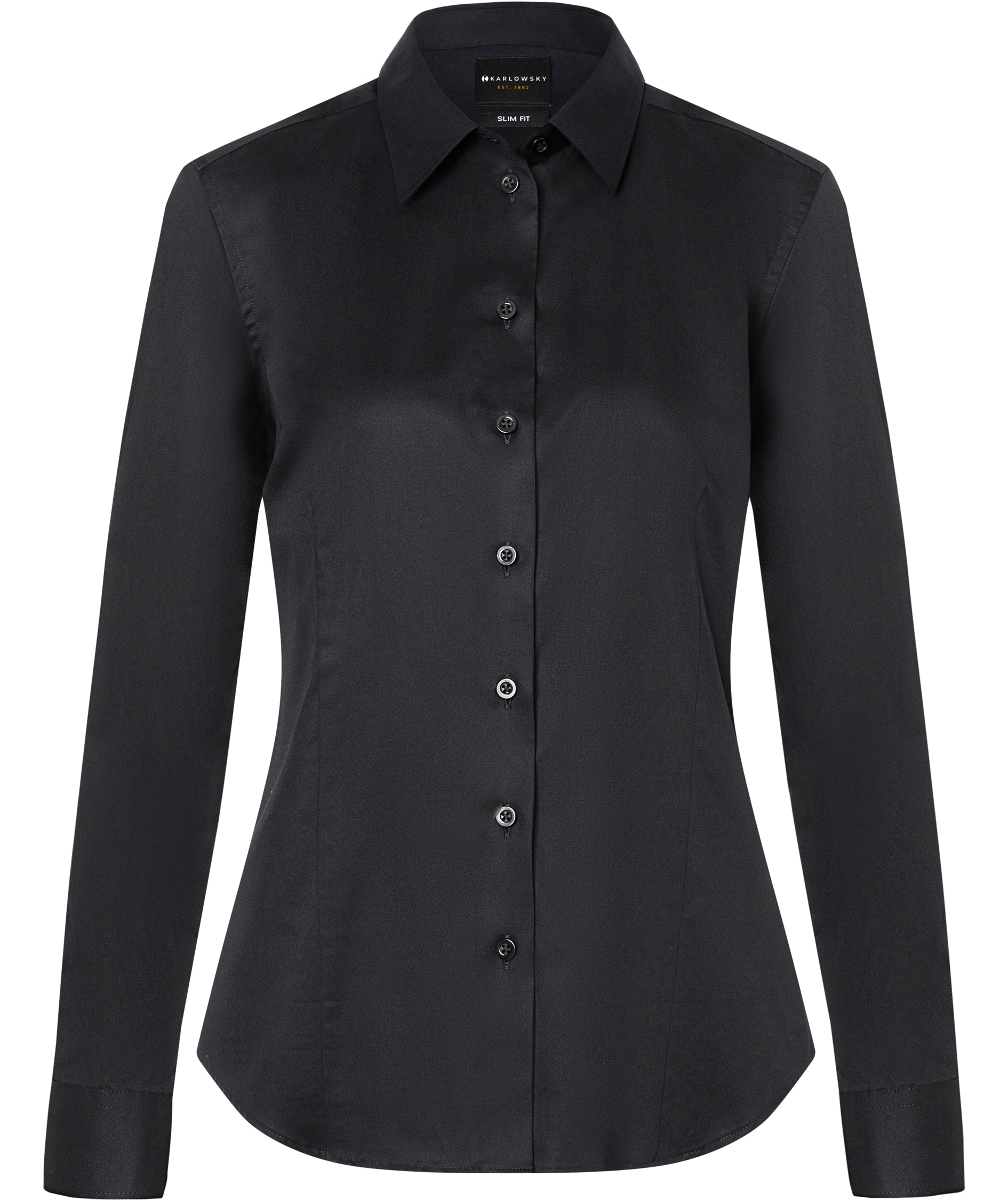 Karlowsky Stretch dameskjorte, Black