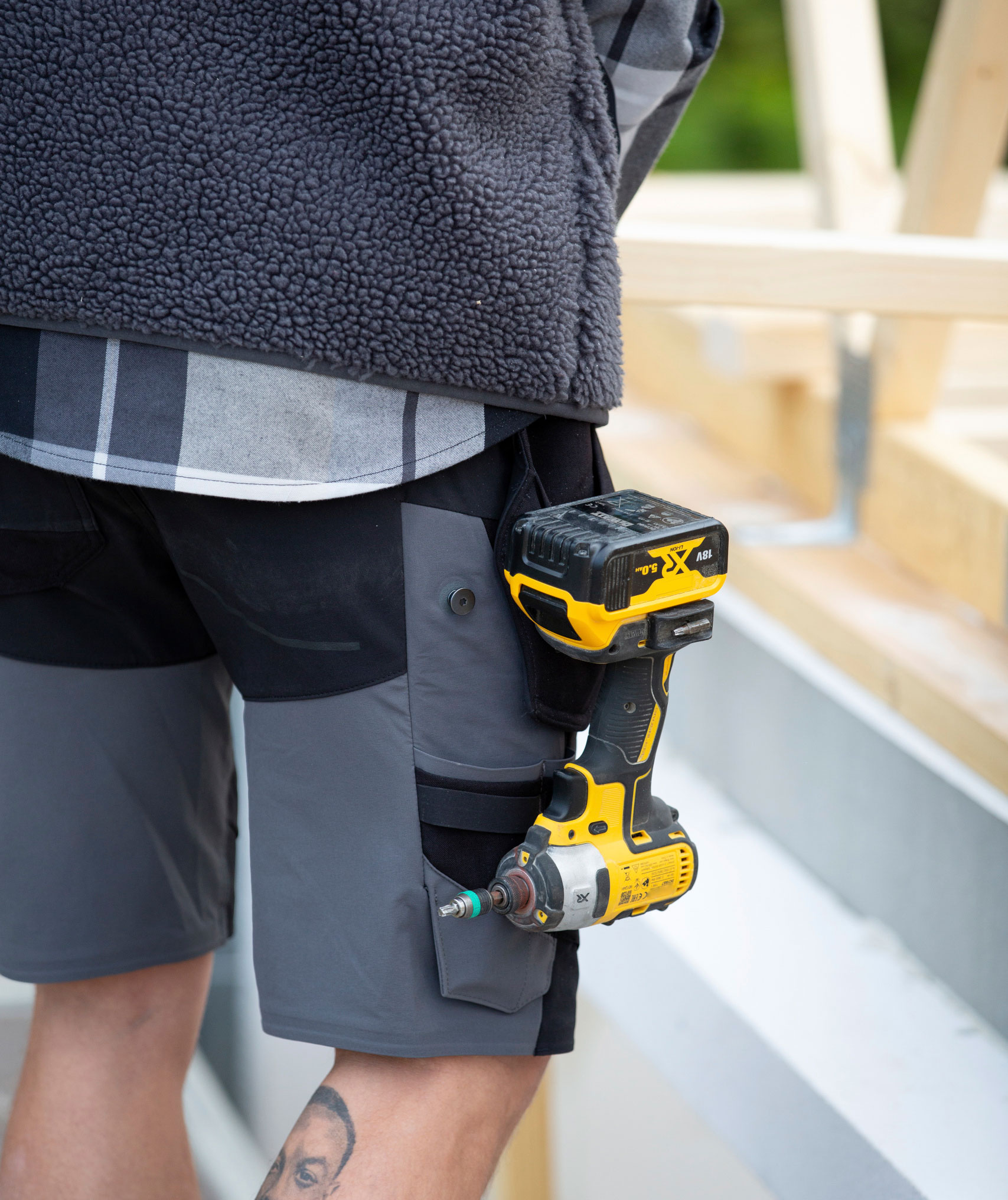 Mascot Customized arbeidsshorts full stretch, Stenbl&aring;/M&oslash;rk Marine, large image number 4