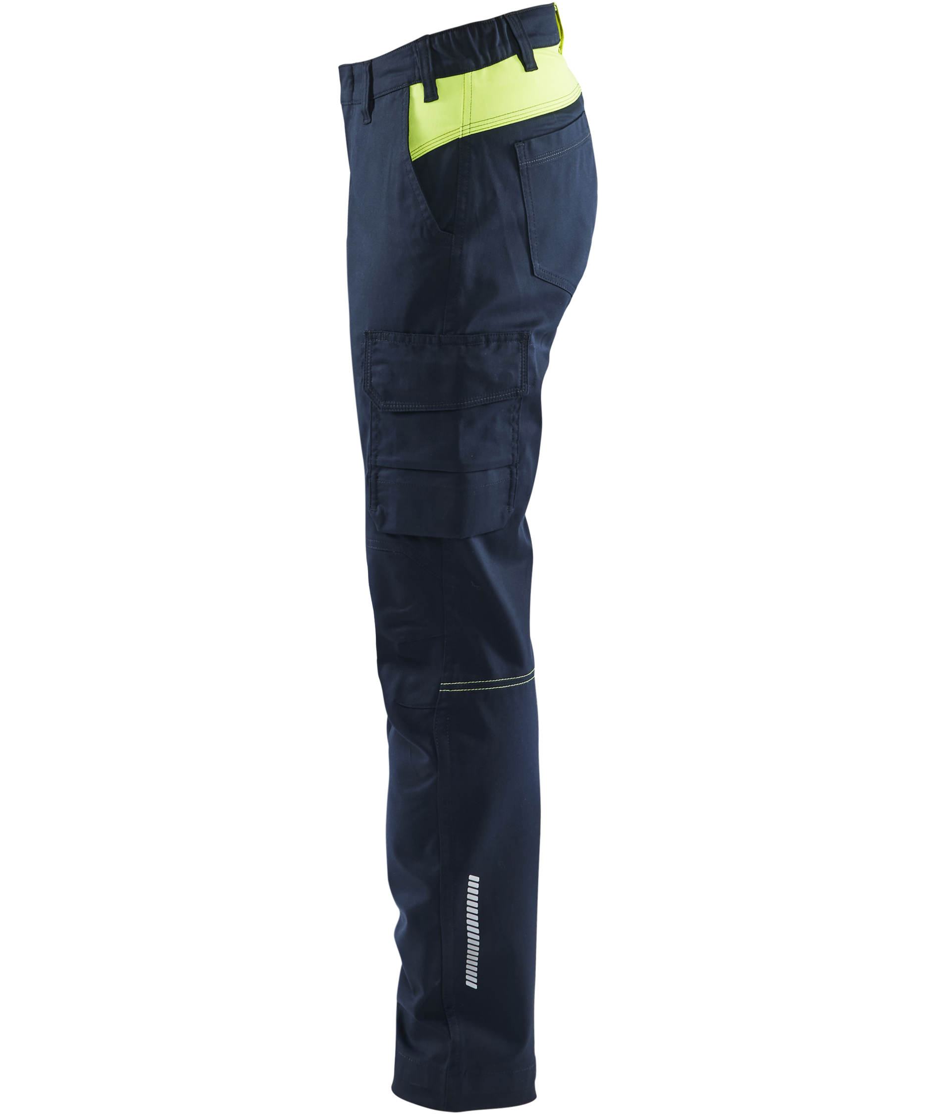 Bl&aring;kl&auml;der Damen Diensthose, Dunkel Marine/Hi-Vis Gelb, large image number 4