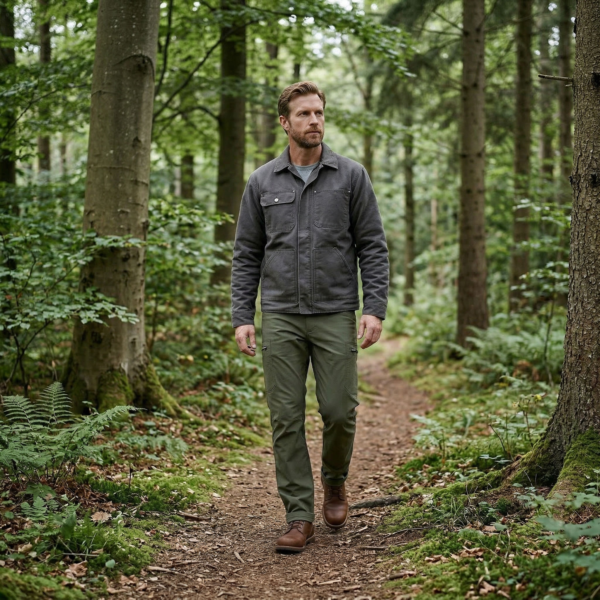 Carhartt&nbsp;Tapered servicebyxa full stretch, Moss