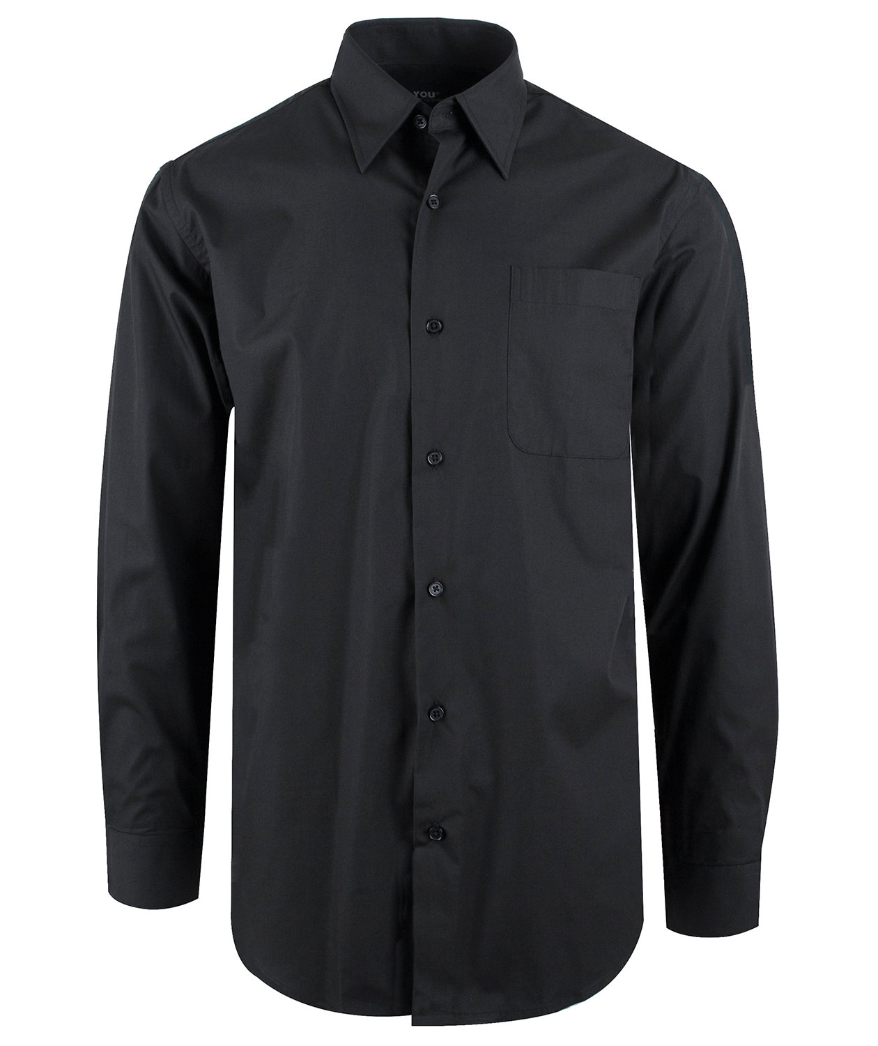 YOU Venezia l&aring;ng&auml;rmad poplinskjorta, Svart, large image number 0