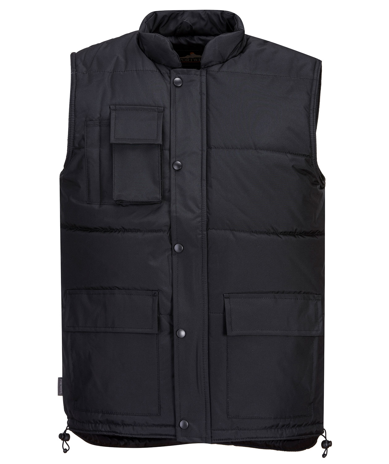 Portwest Vadderad v&auml;st, Svart