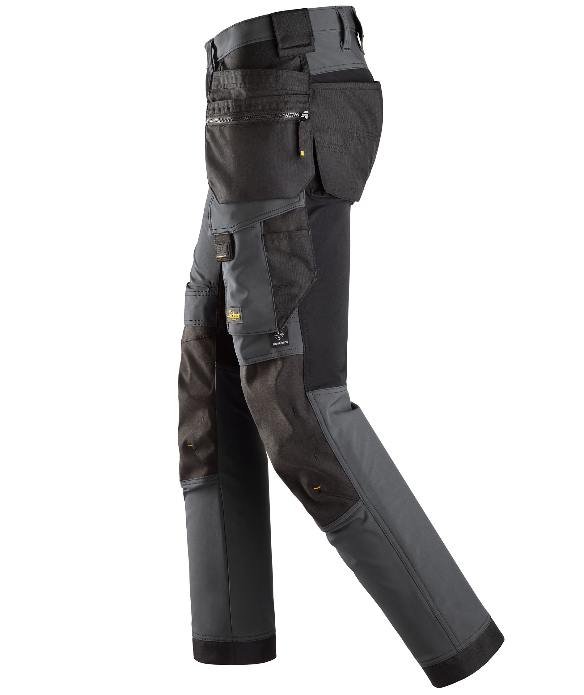 Snickers AllroundWork h&aring;ndverksbukse 6275 full stretch, Steel Grey/Black, large image number 5