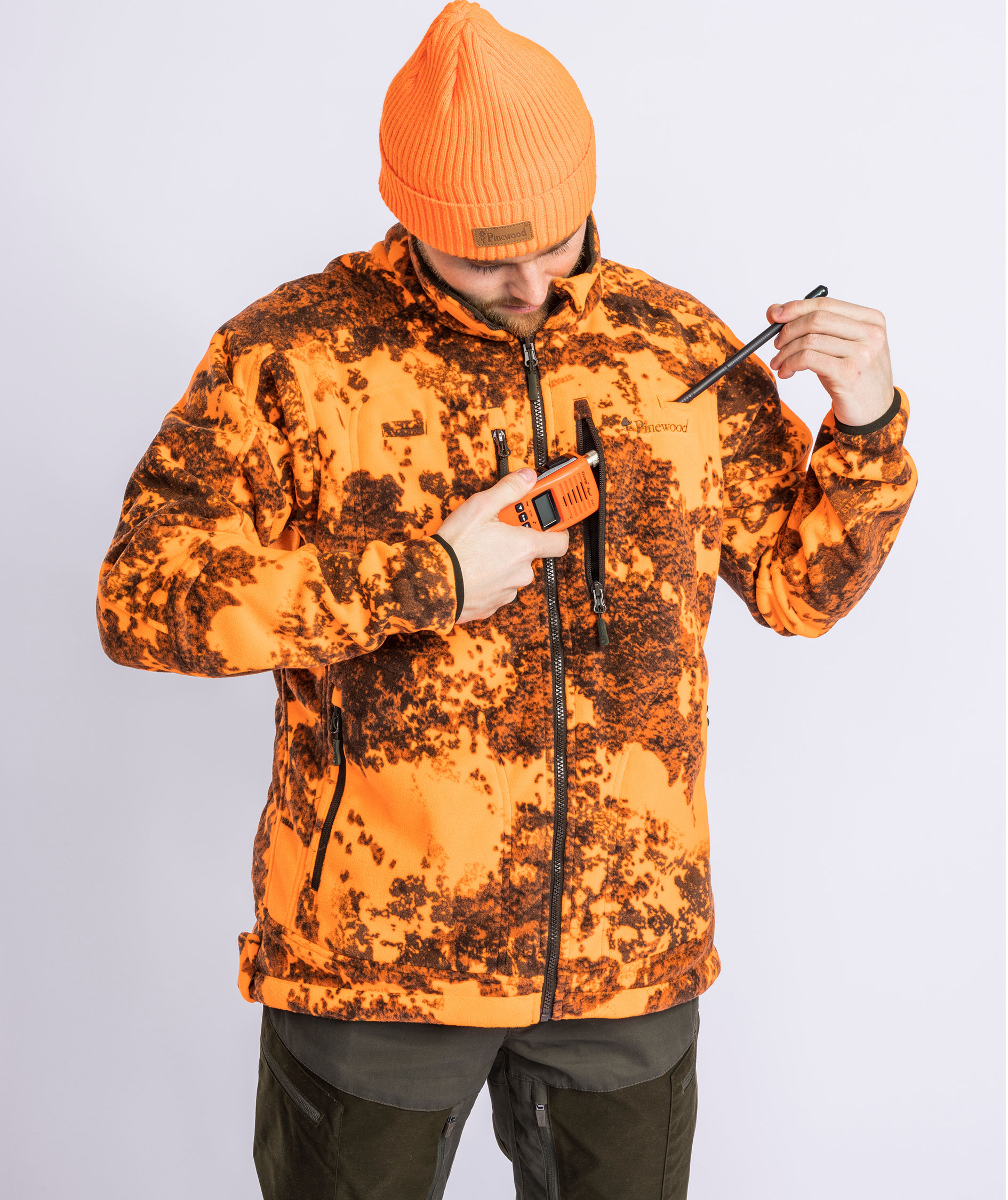 Pinewood&nbsp;Furudal Reversible Camou fleecejakke, Hunting Brown/Strata Blaze, large image number 9