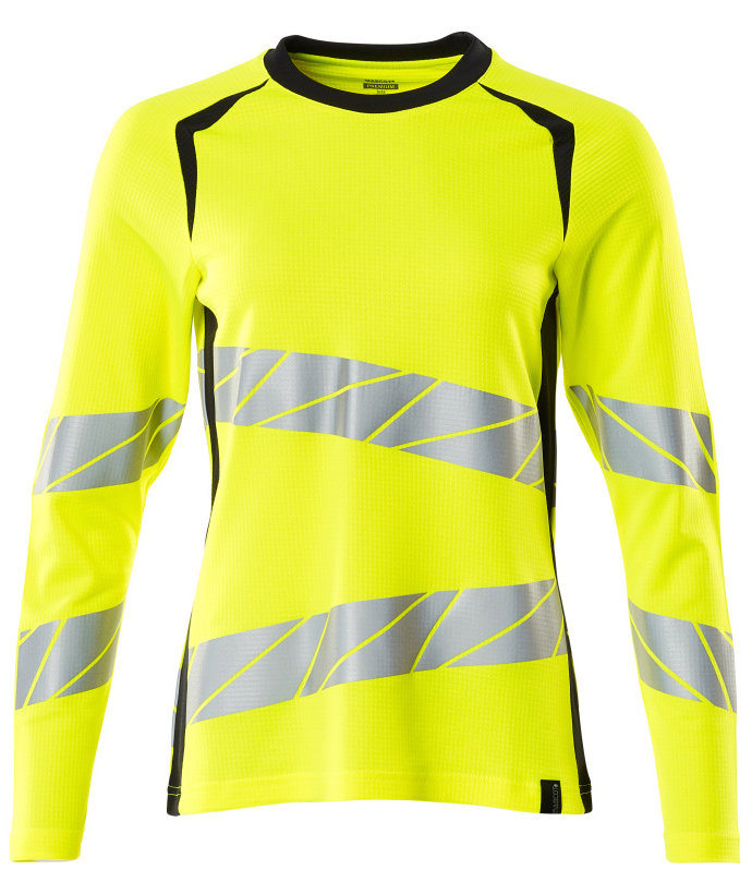 Mascot Accelerate Safe langermet dame T-skjorte, Hi-Vis Gul/M&oslash;rk Marine, Hi-Vis Gul/M&oslash;rk Marine, swatch