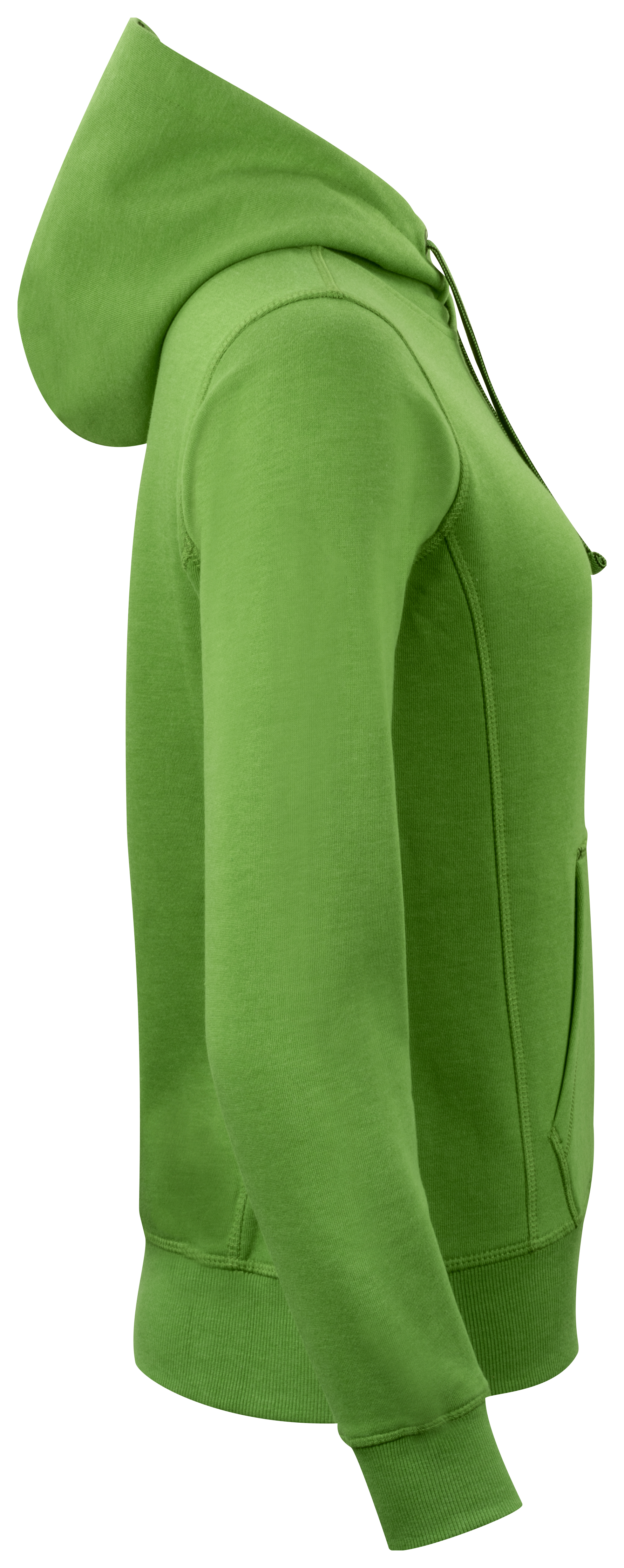 Clique Classic hoodie dam, Green Melange, large image number 2