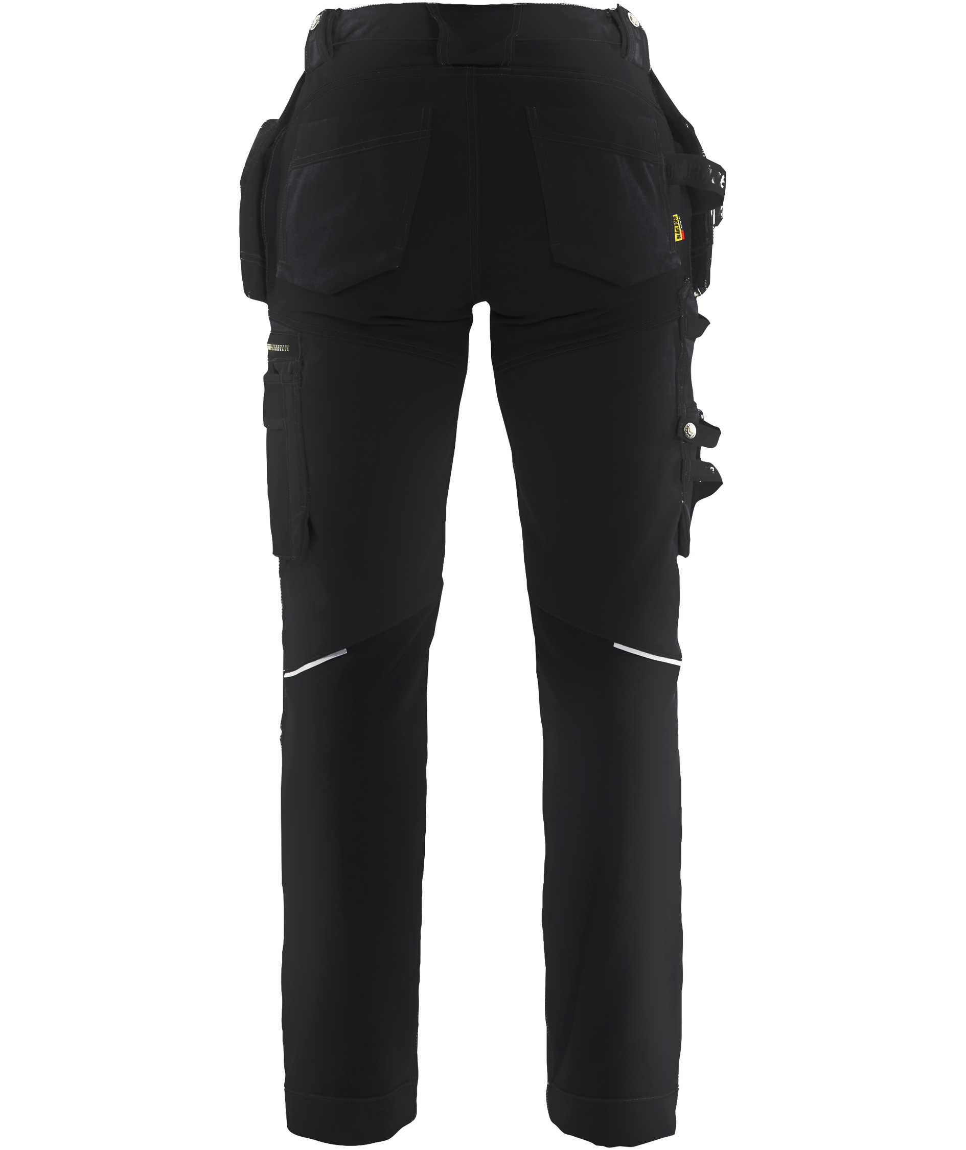 Bl&aring;kl&auml;der dame h&aring;ndverksbukse, Svart/Svart, large image number 2