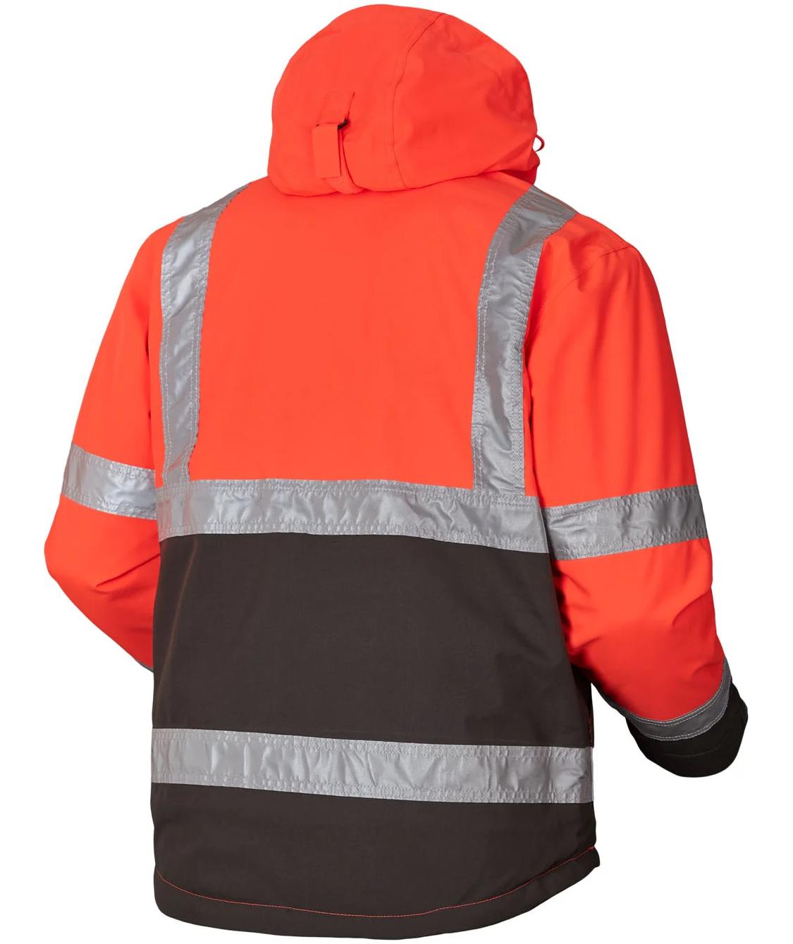 J.A.K. winter jacket 11131, Hi-vis red/grey