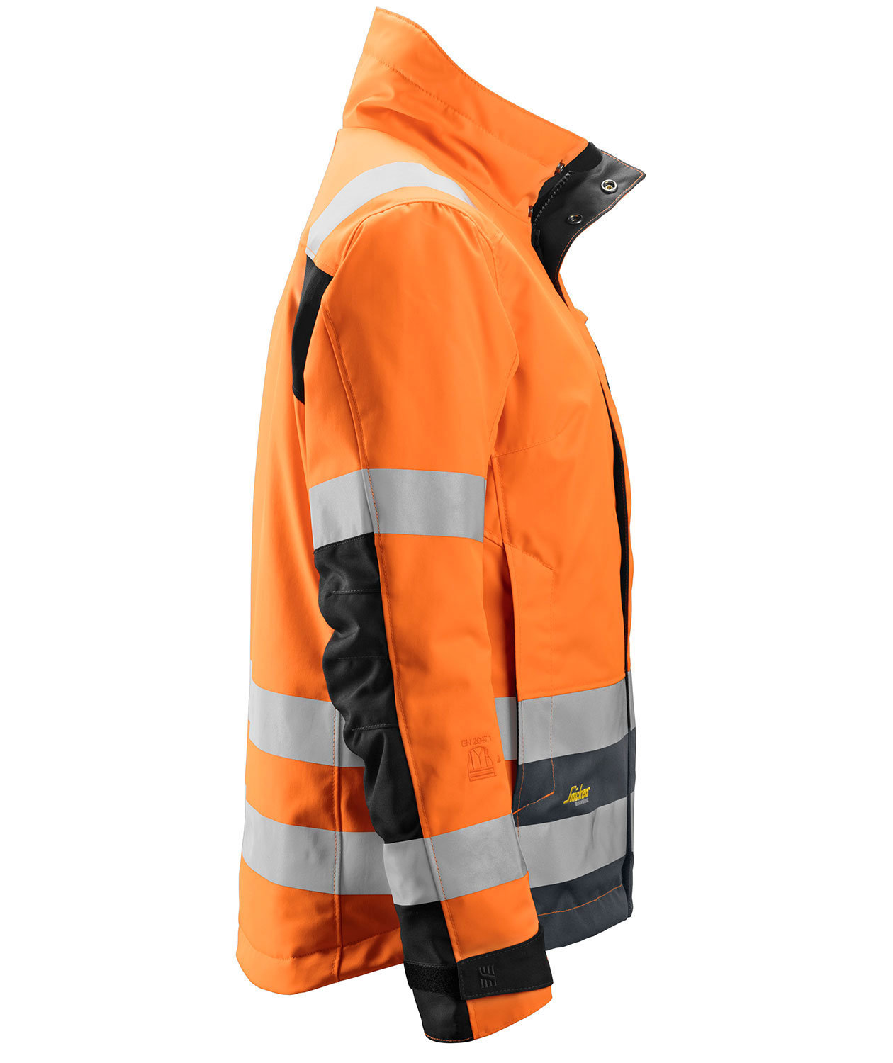 Snickers AllroundWork dame softshelljakke 1237, Hi-Vis Oransje/Steel Grey, large image number 2