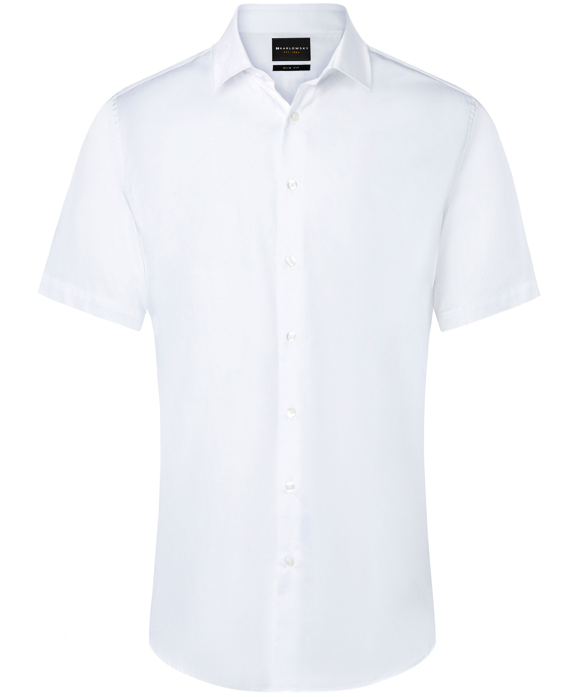 Karlowsky slim fit stretch skjorta, White