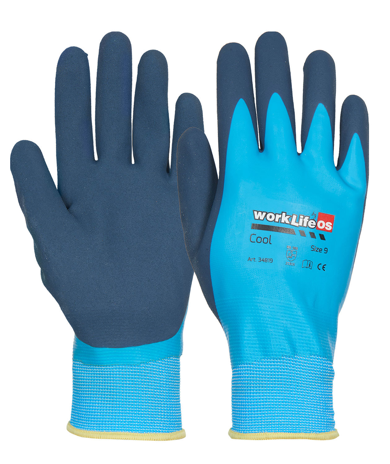 OS Worklife Cool handsker, Bl&aring;, large image number 0