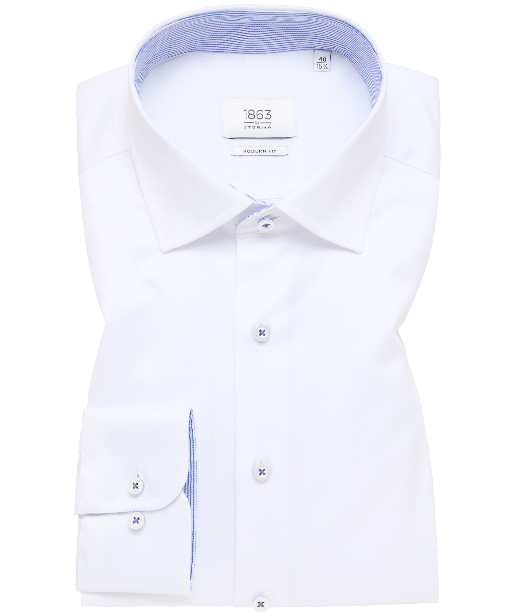 Eterna Gentle Modern fit shirt, White, large image number 4