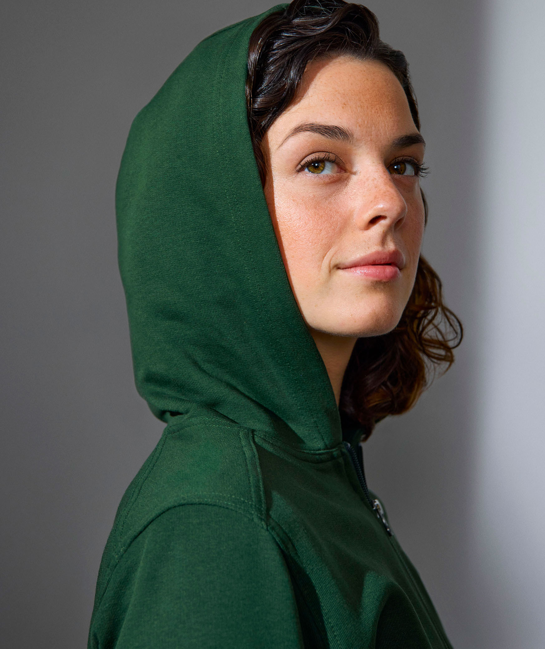 ID Pro Wear Care dame h&aelig;ttetr&oslash;je med lyn, Flaskegr&oslash;n, large image number 6