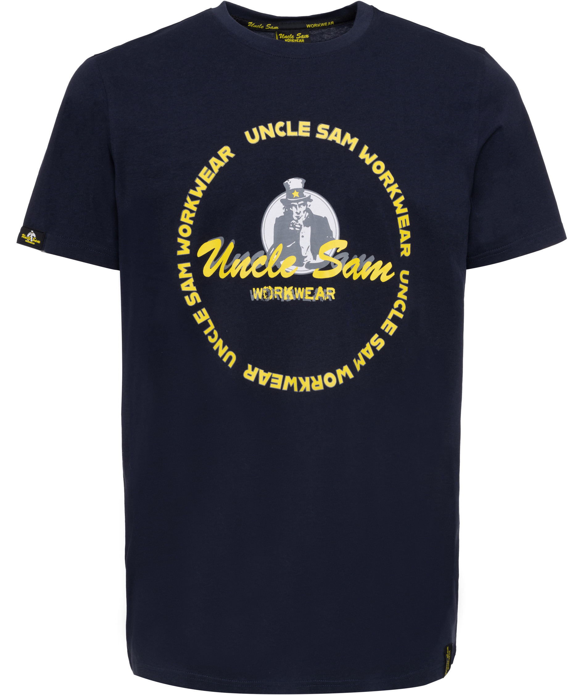Uncle Sam T-Shirt, Marine/Gelb
