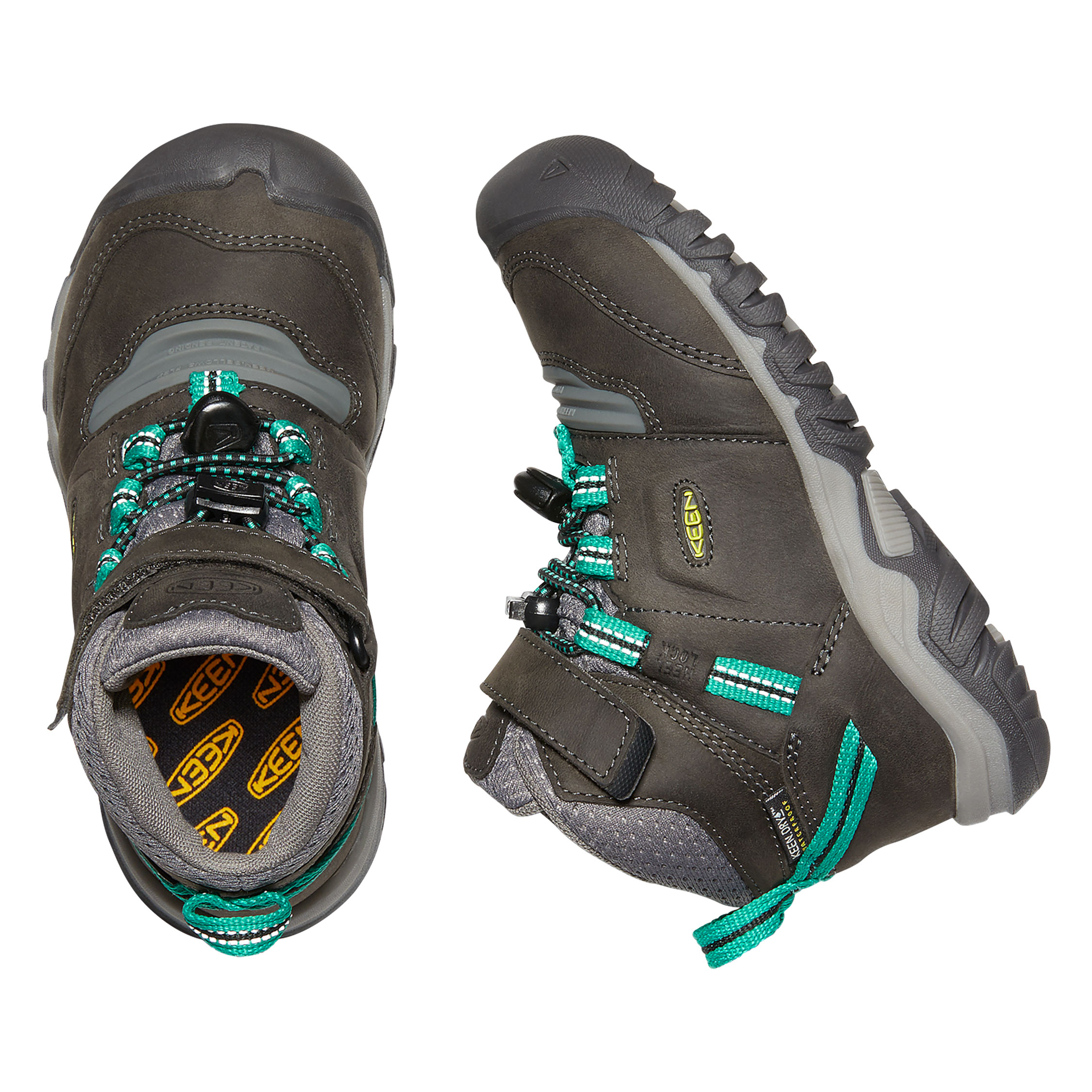 Keen Ridge Flex MID WP st&oslash;vler til b&oslash;rn, Magnet/Greenlake, large image number 2