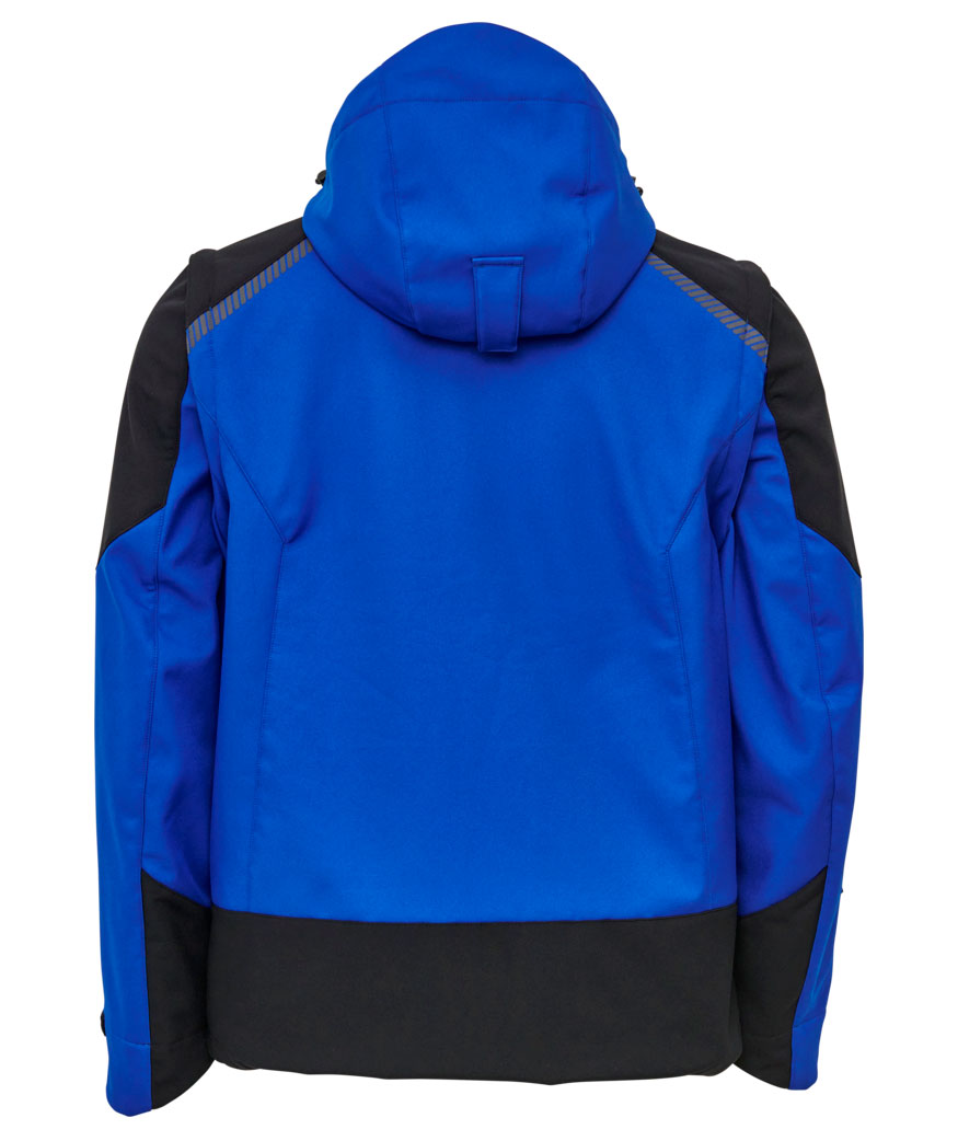 ELKA Working Xtreme 2-i-1 softshelljakke, Kongebl&aring;/Sort, large image number 1