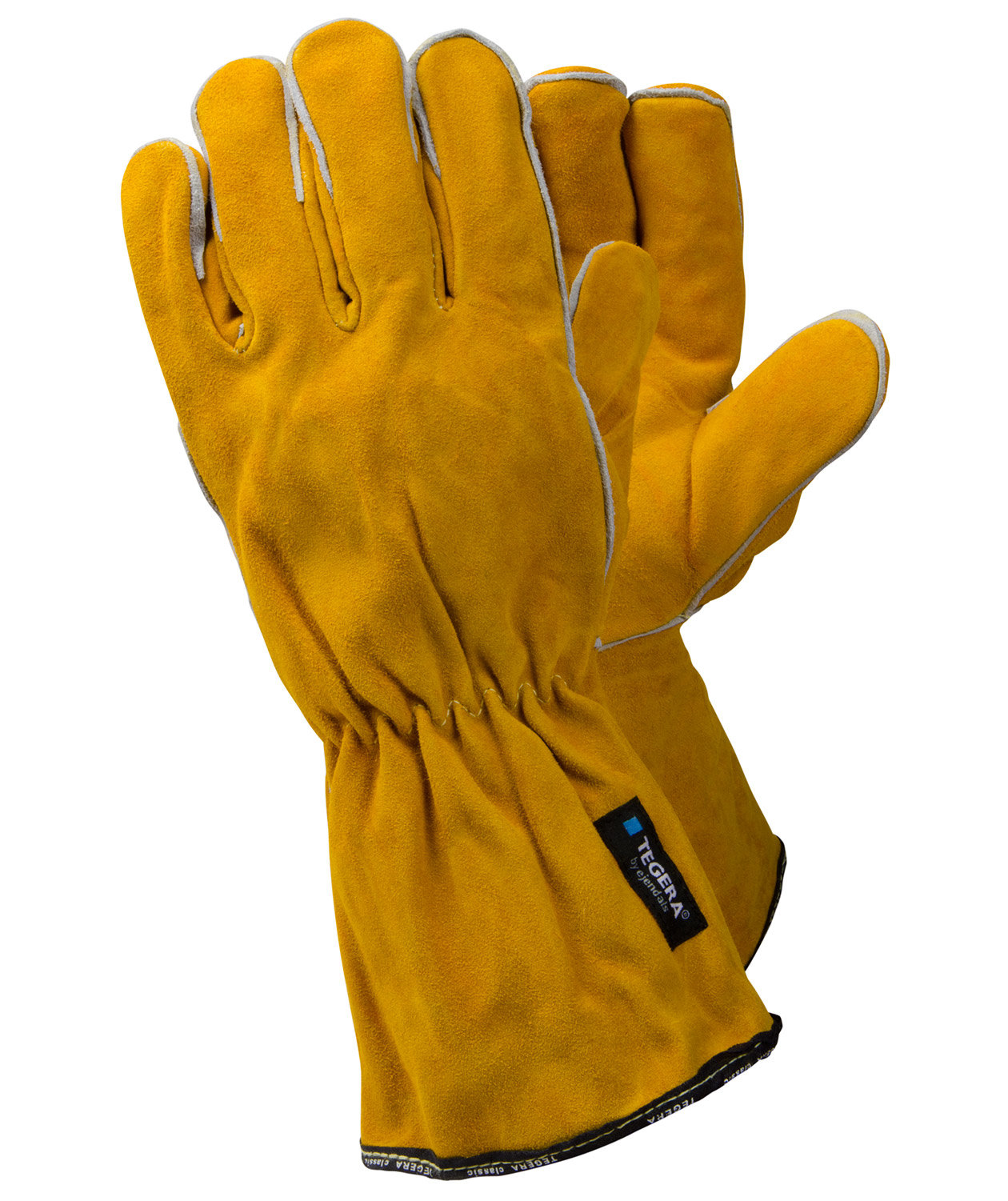 Tegera 19 grove varme- og svejsehandsker, Karrygul