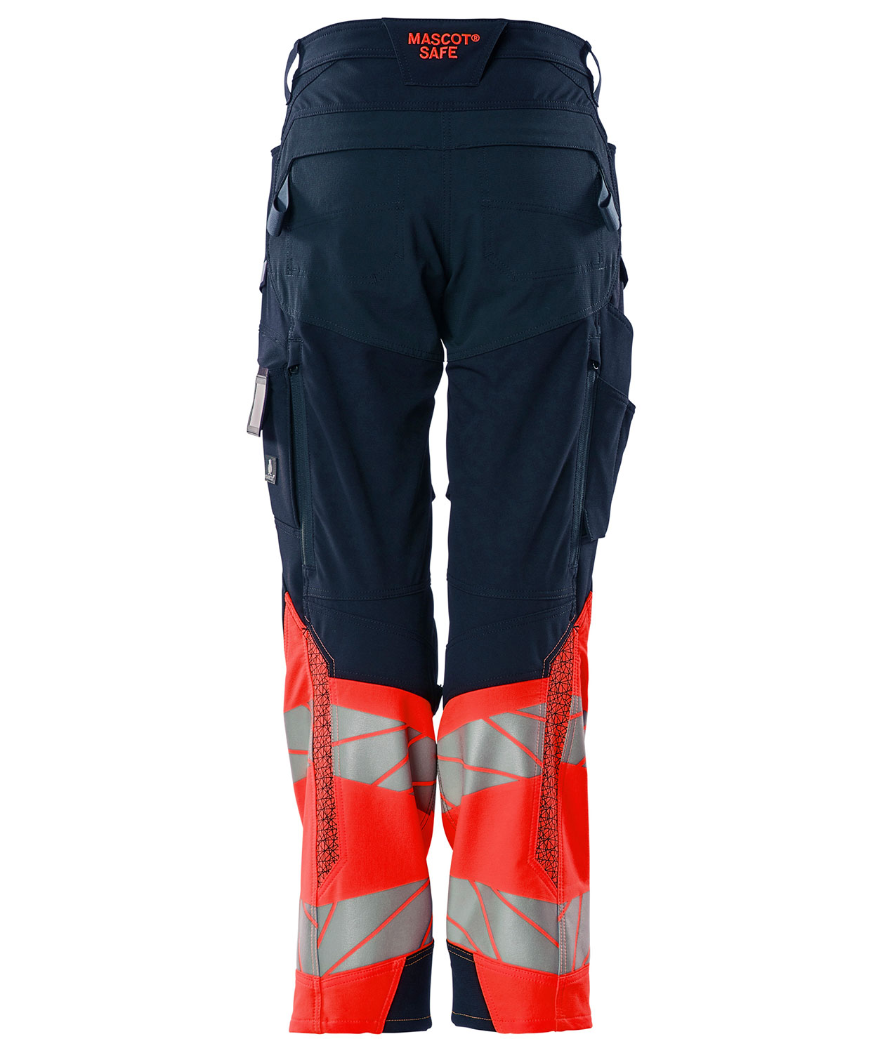Mascot Accelerate Safe arbetsbyxa dam full stretch, M&ouml;rk Marin/Hi-Vis R&ouml;d, large image number 1