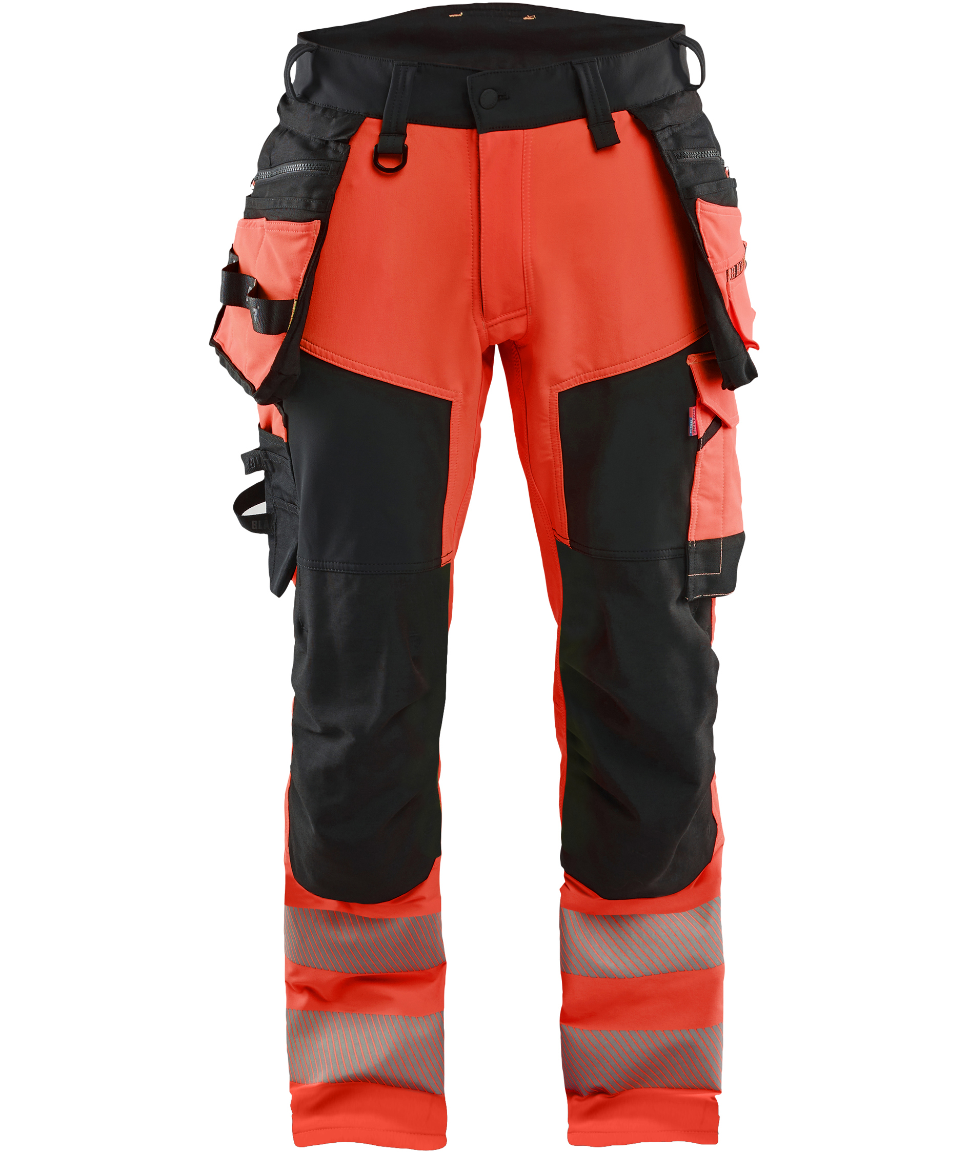 Bl&aring;kl&auml;der h&aring;ndv&aelig;rkerbukser full stretch, Hi-Vis r&oslash;d/sort, Hi-Vis r&oslash;d/sort, swatch