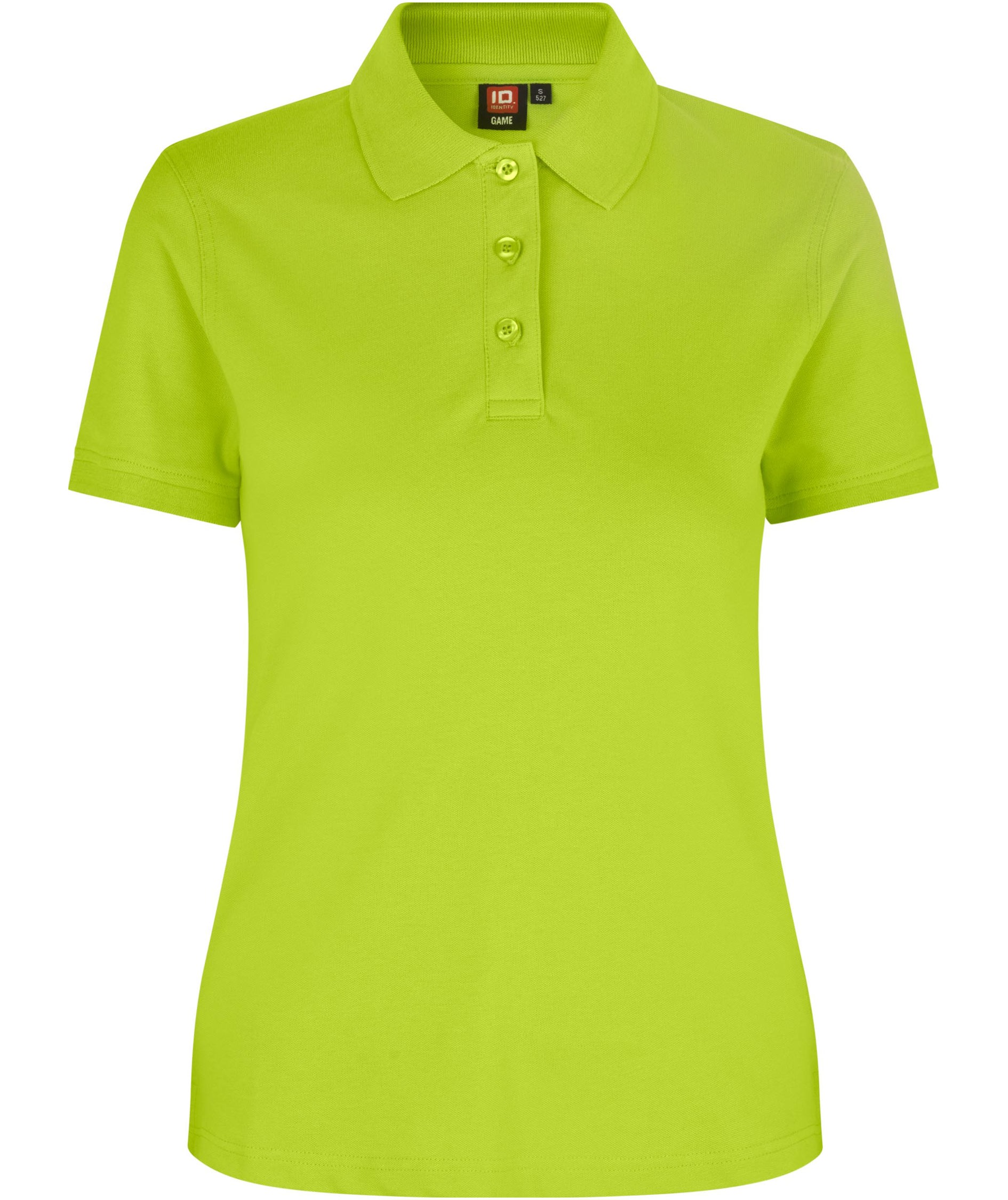 ID dame Pique Polo T-shirt med stretch, Limegr&oslash;n, Limegr&oslash;n, swatch