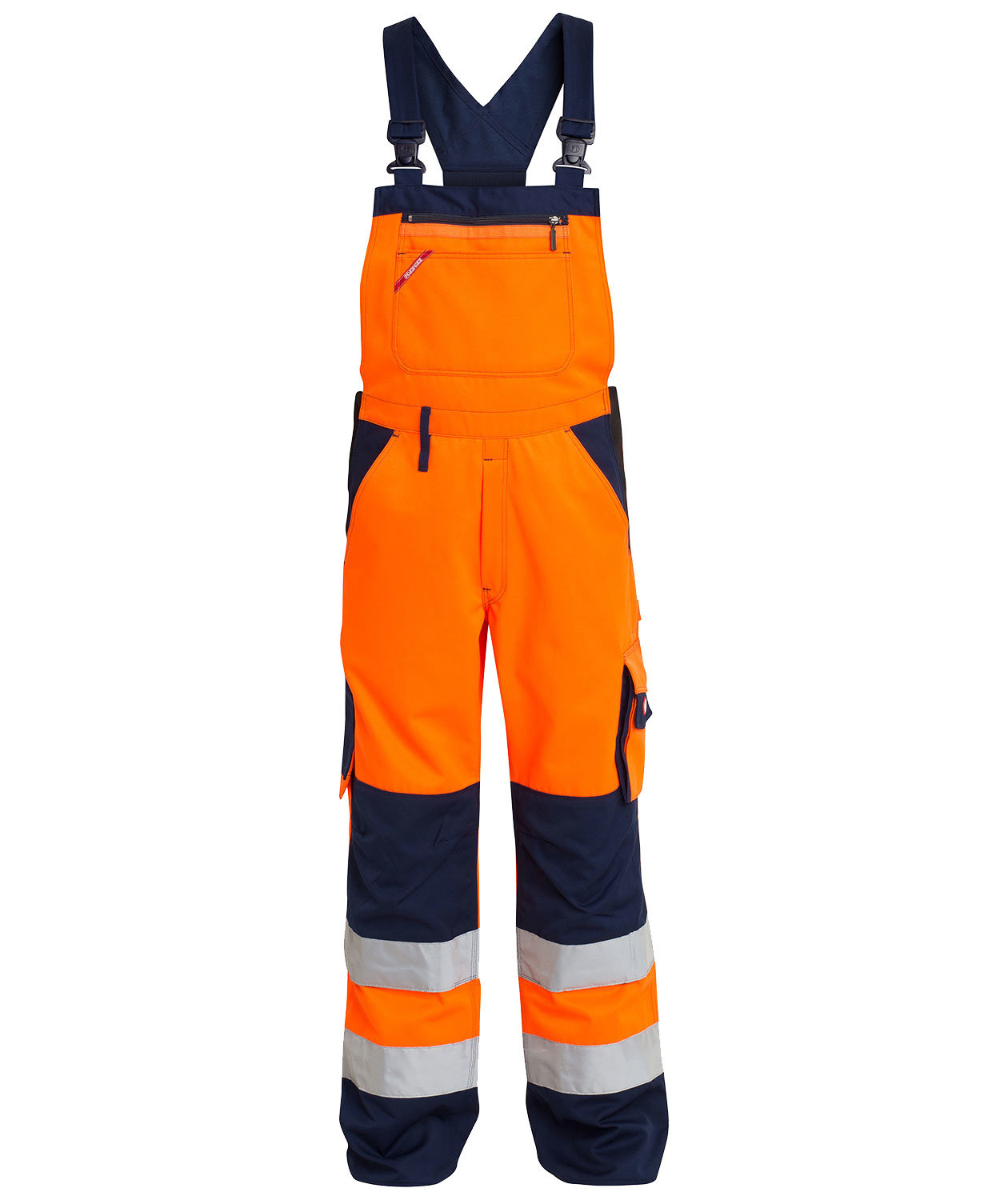Engel Light work bib and brace, Hi-vis Orange/Marine, large image number 0