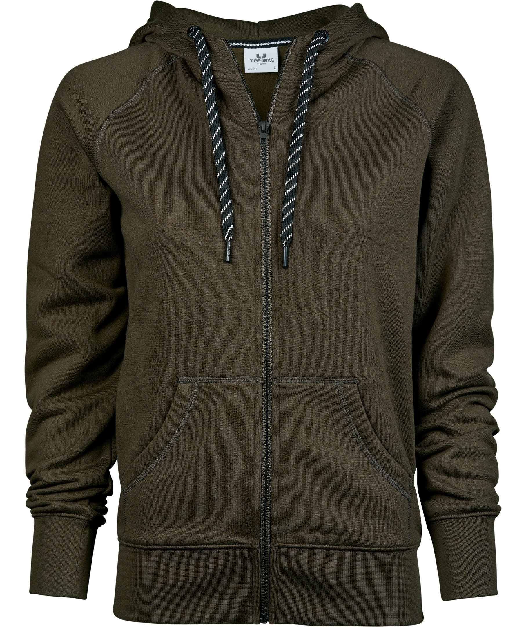 Tee Jays Fashion full zip hoodie dam, M&ouml;rka oliver