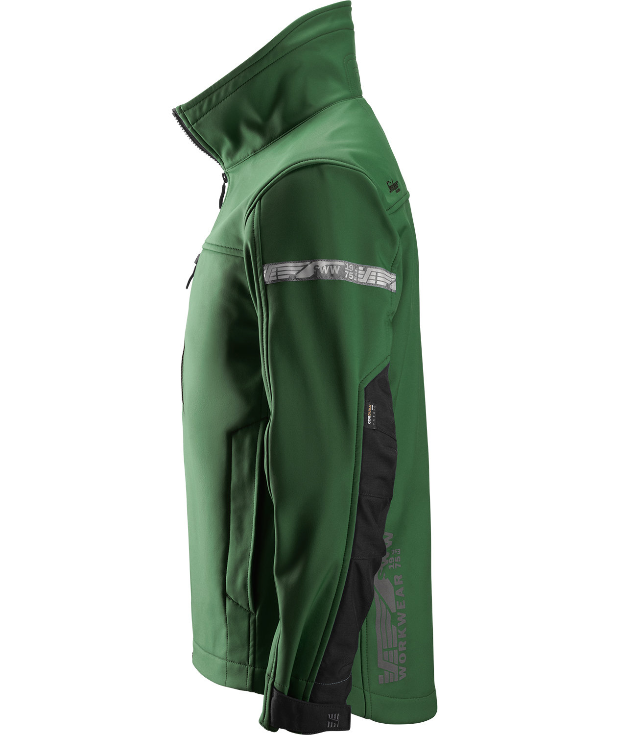 Snickers AllroundWork softshelljakke 1200, Skog gr&oslash;nn/svart, large image number 2