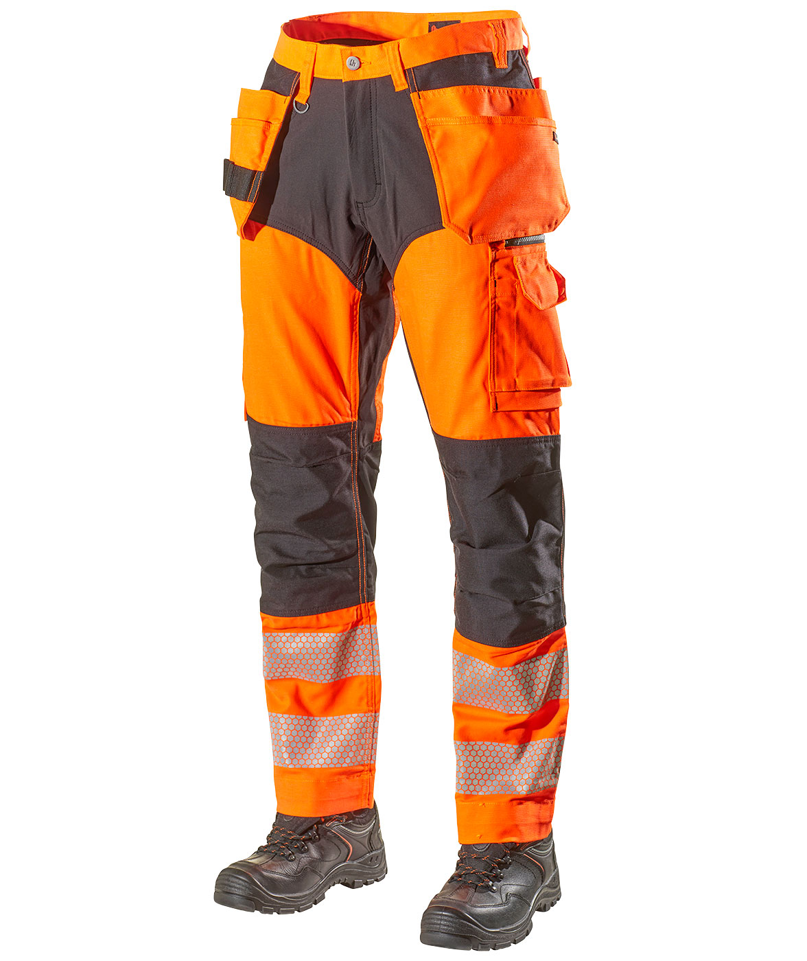 L.Brador hantverksbyxa 1075PB, Varsel Orange/Svart
