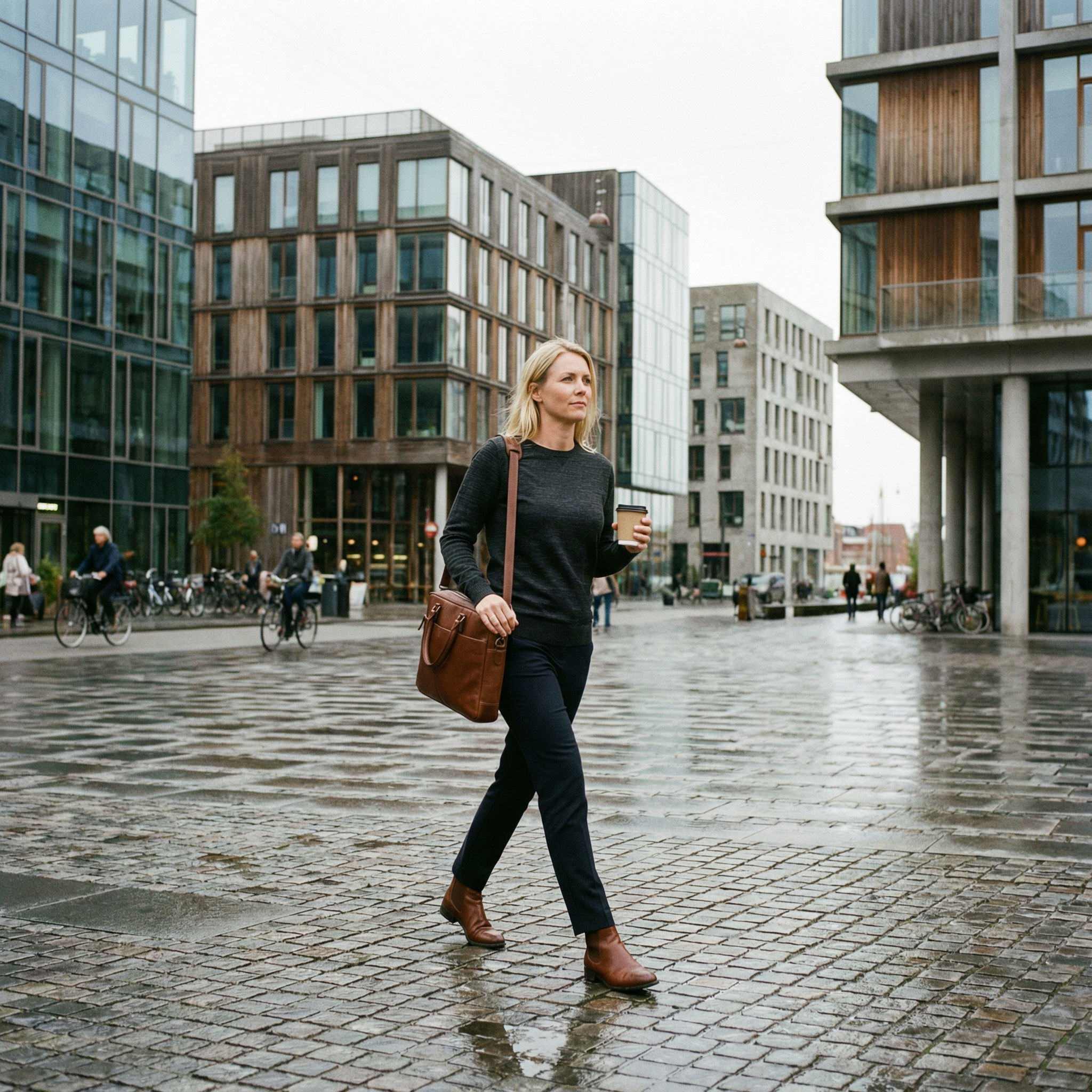 Cutter & Buck Eatonville stickad tr&ouml;ja dam, Antracitmelerad